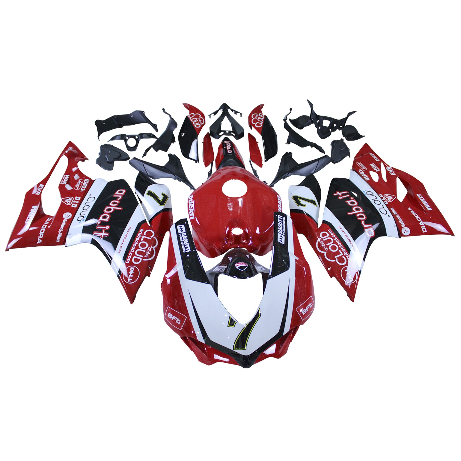 Amotopart 2015-2020 Ducati 1299 959 Kit de carénage rouge Style6