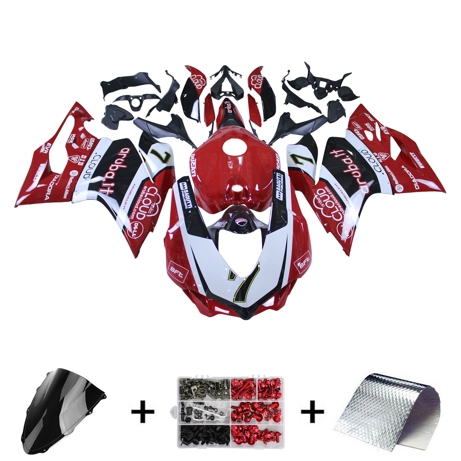 Kit carena Amotopart 2015-2020 Ducati 1299 959 Red Style6