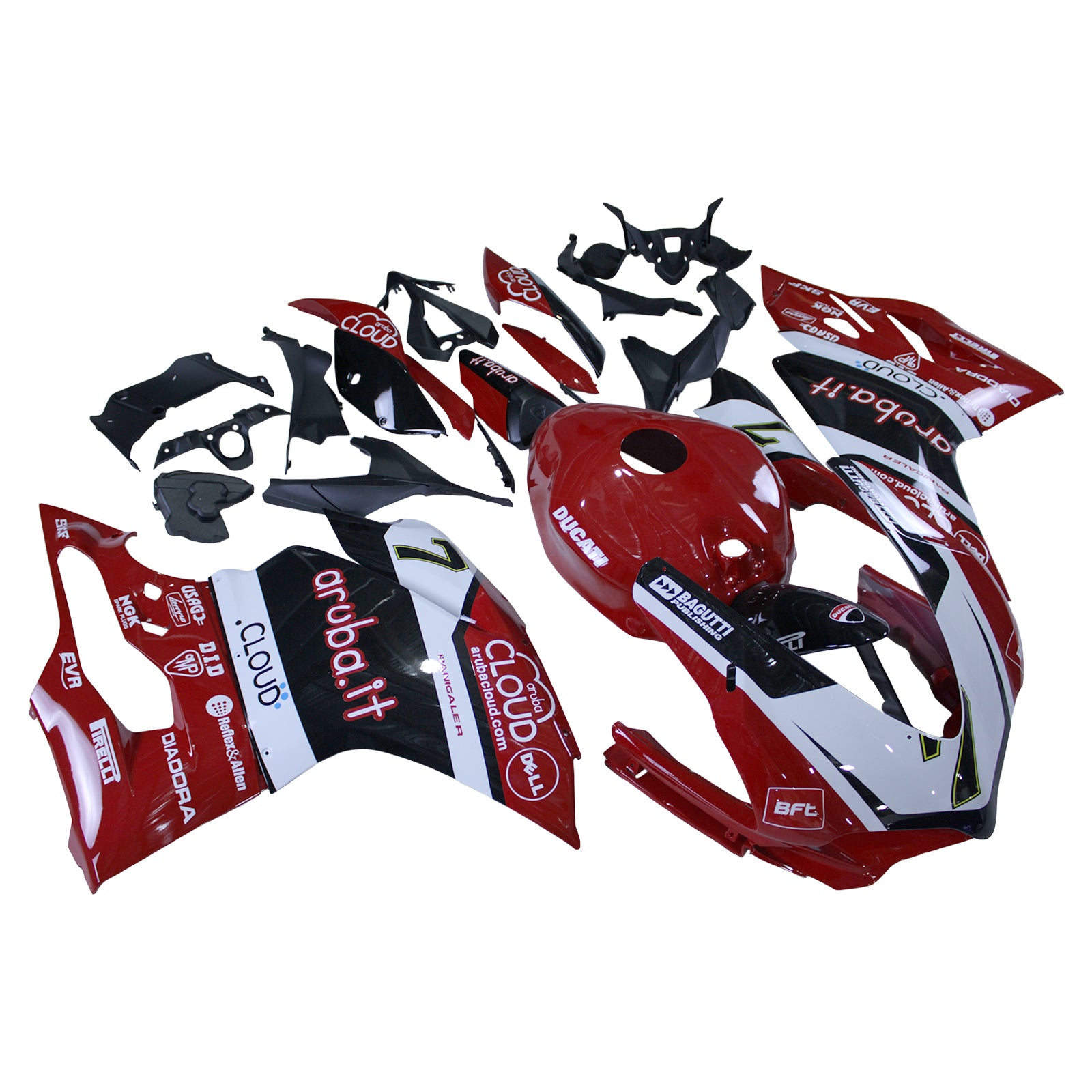 Amotopart 2015-2020 Ducati 1299 959 Kit de carenado rojo Style6