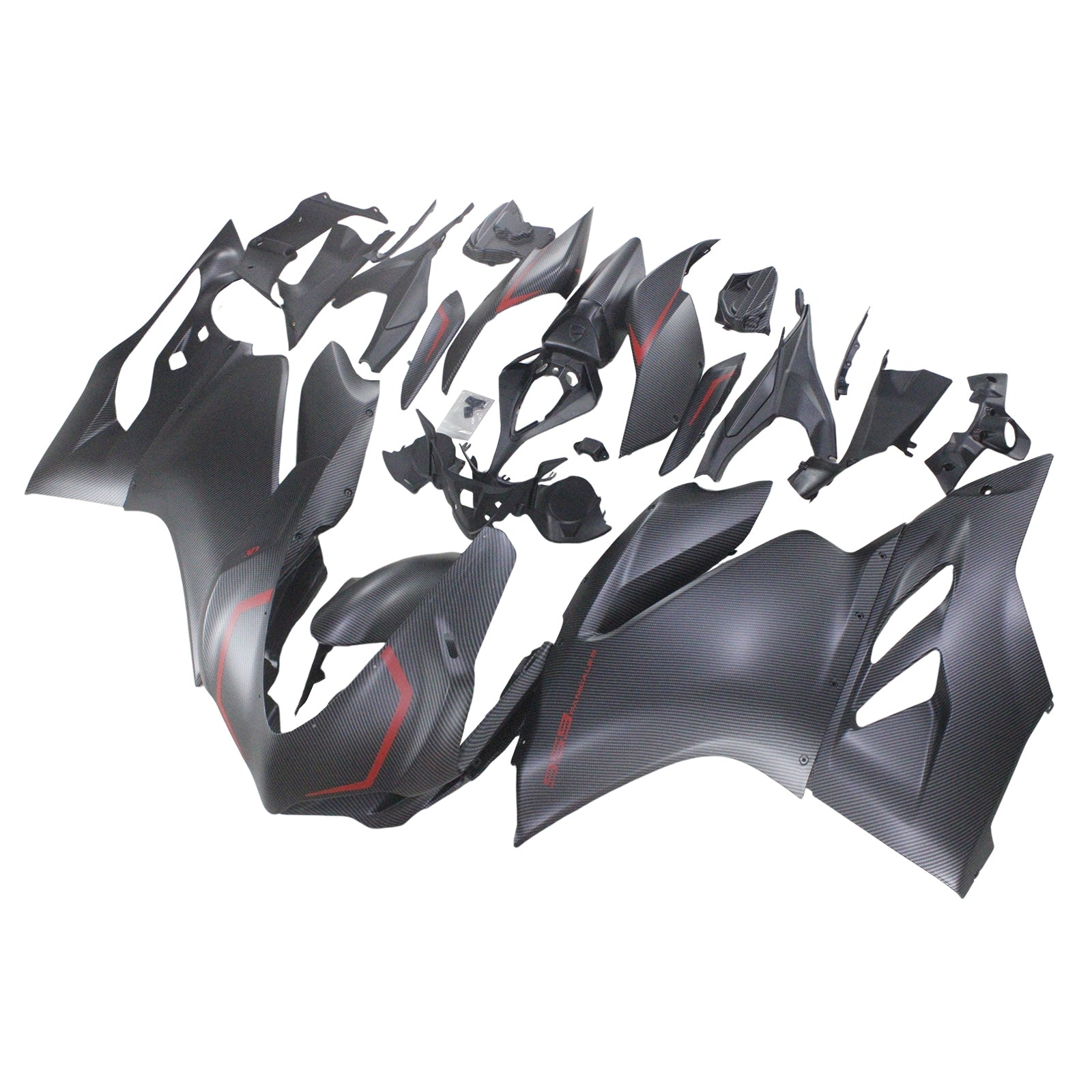 Amotopart 2015-2020 Ducati 1299 959 Kolfiber med Red Line Fairing Kit
