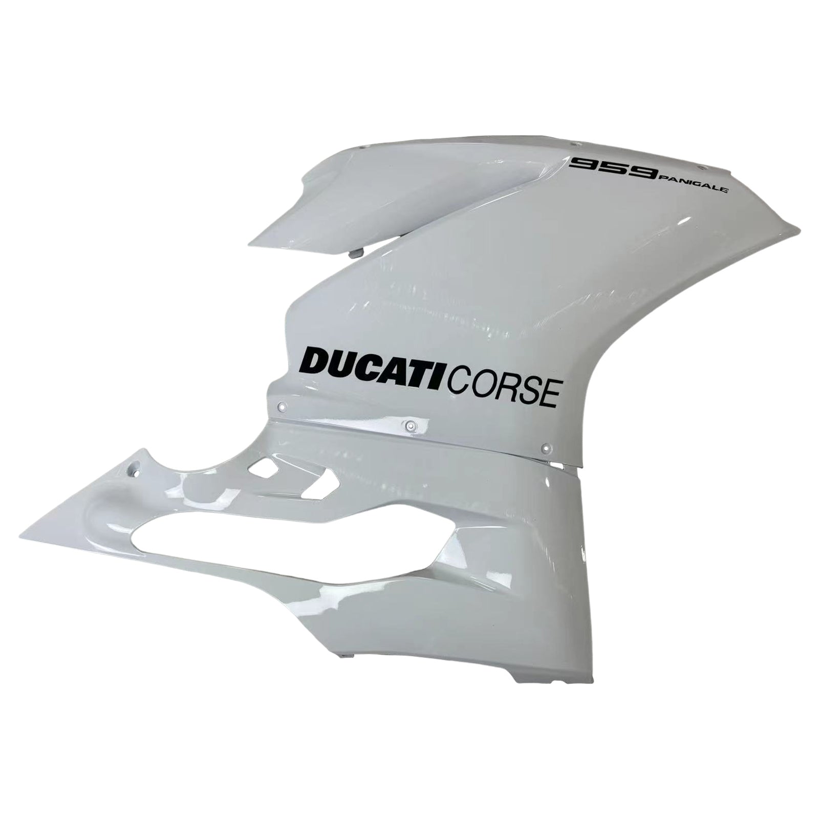 Amotopart 2015-2020 Ducati 1299 959 White with Black Fairing Kit