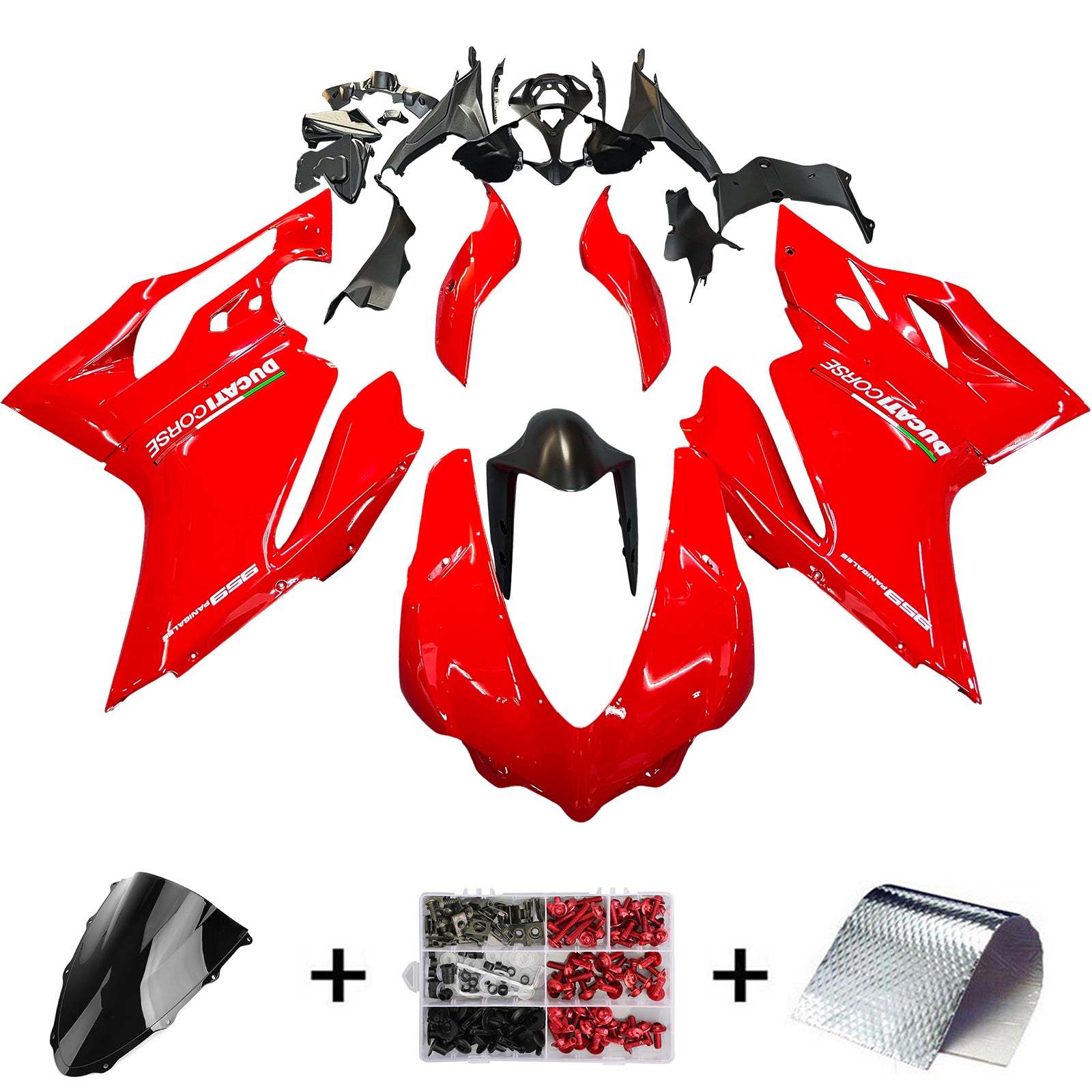 Amotopart 2015-2020 Ducati 1299 959 Kit de carénage rouge Style5