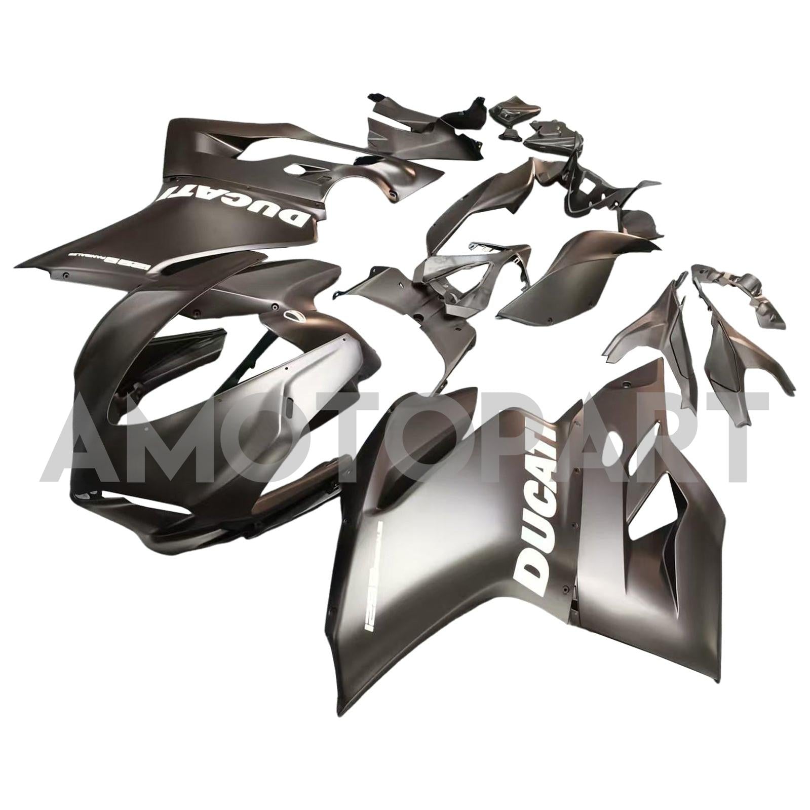 Amotopart 2015–2020 Ducati 1299/959 Mattschwarz-weißes Verkleidungsset