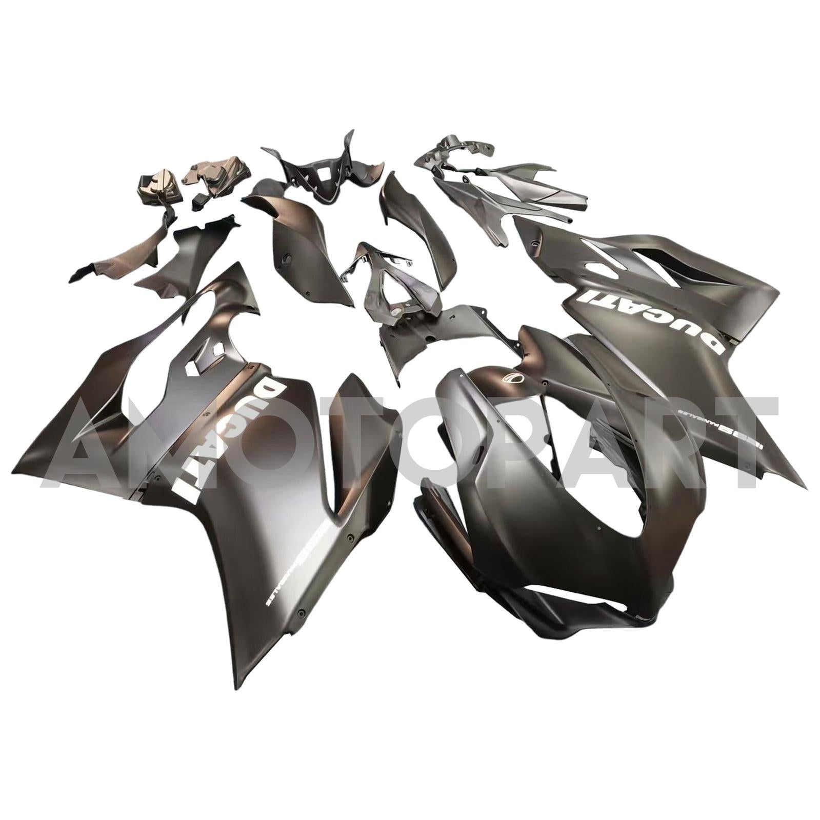 Amotopart 2015–2020 Ducati 1299/959 Mattschwarz-weißes Verkleidungsset