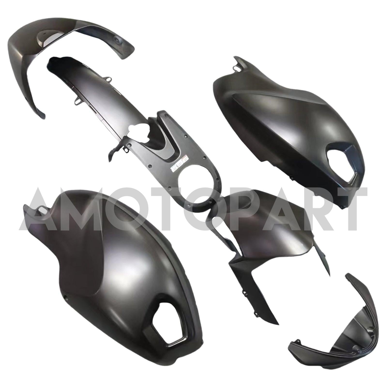 Amotopart Ducati All Years Monster 696/796/1100 S EVO All Black Fairing Kit