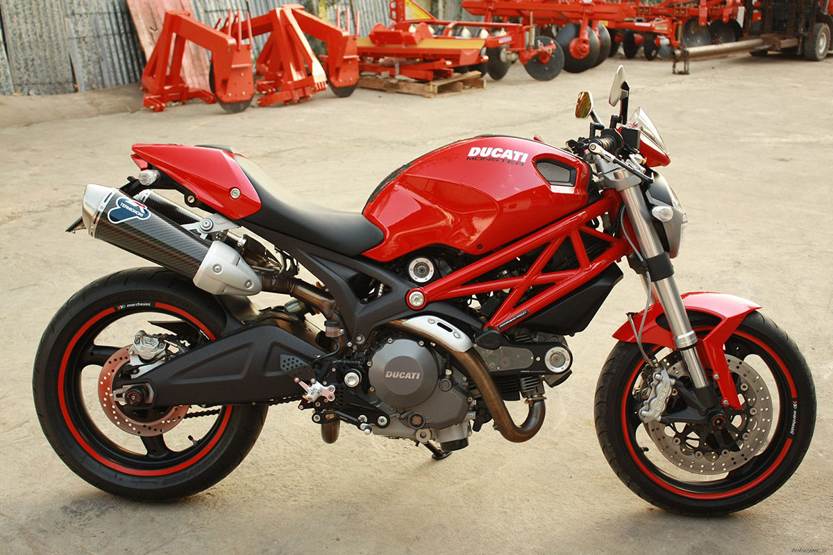 Amotopart Ducati All Years Monster 696/796/1100 S EVO Kit de carenado todo rojo