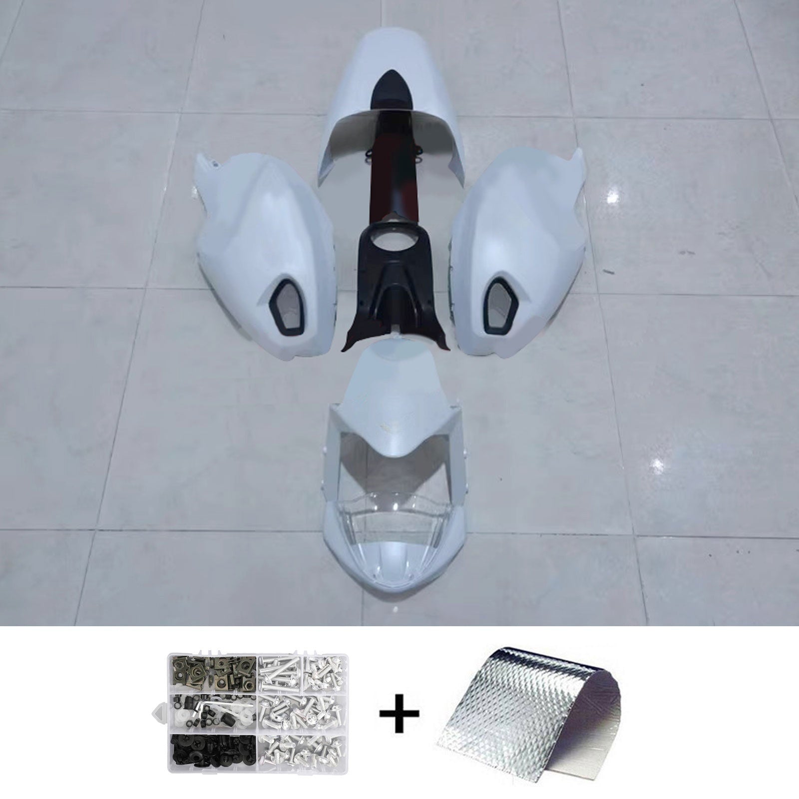 Amotopart All Years Ducati Monster 696 796 1100 S EVO White Black Fairing Kit