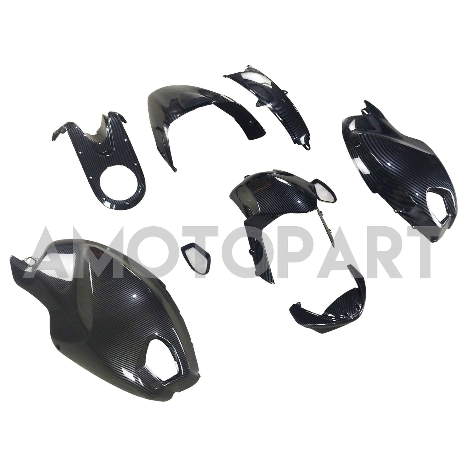 Amotopart alle Jahre Ducati Monster 696 796 1100 s Evo Carbonfaserschwarzverkleidungskit