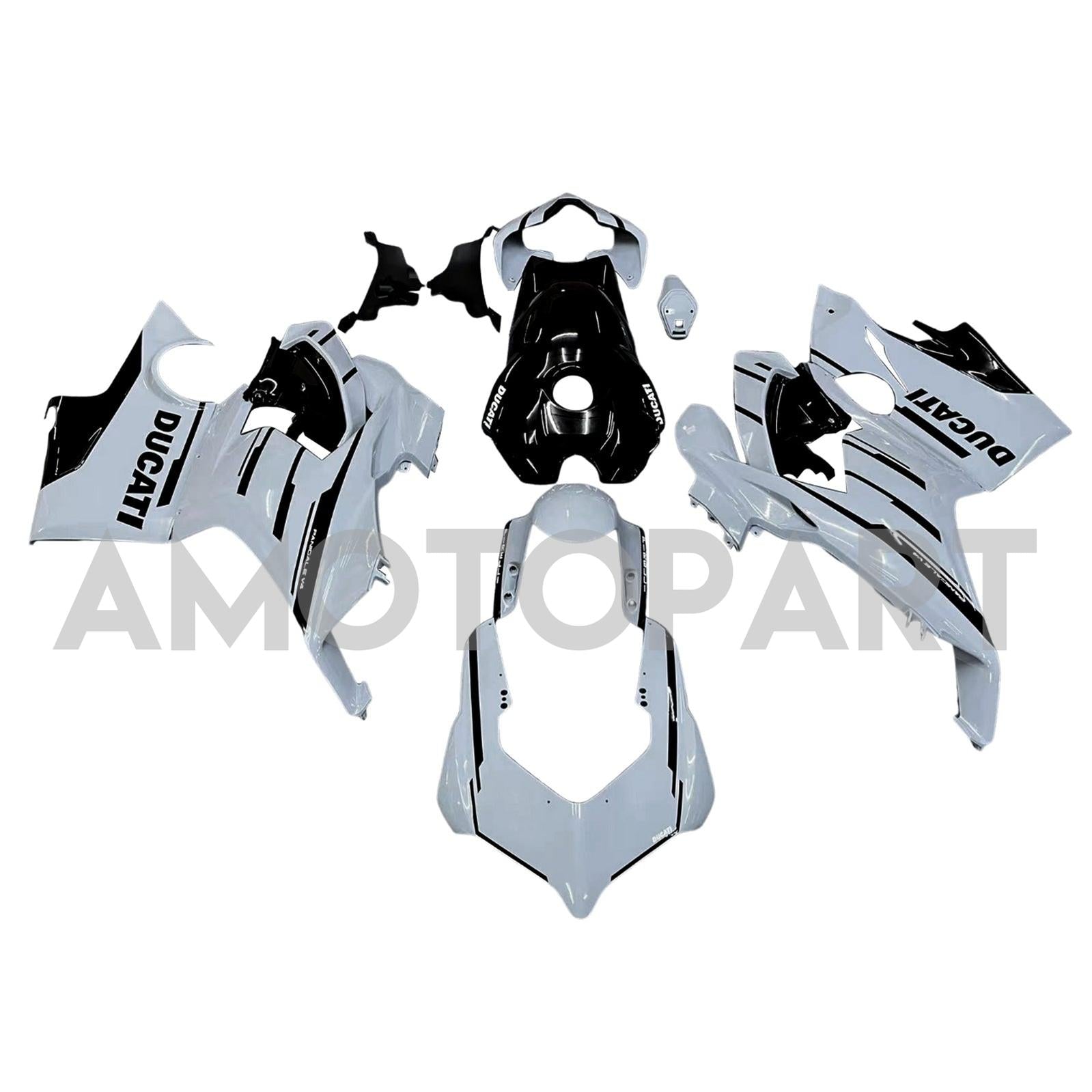 Amotopart Ducati 2018-2019 Panigale V4 V4S Light Gray Fairing Kit