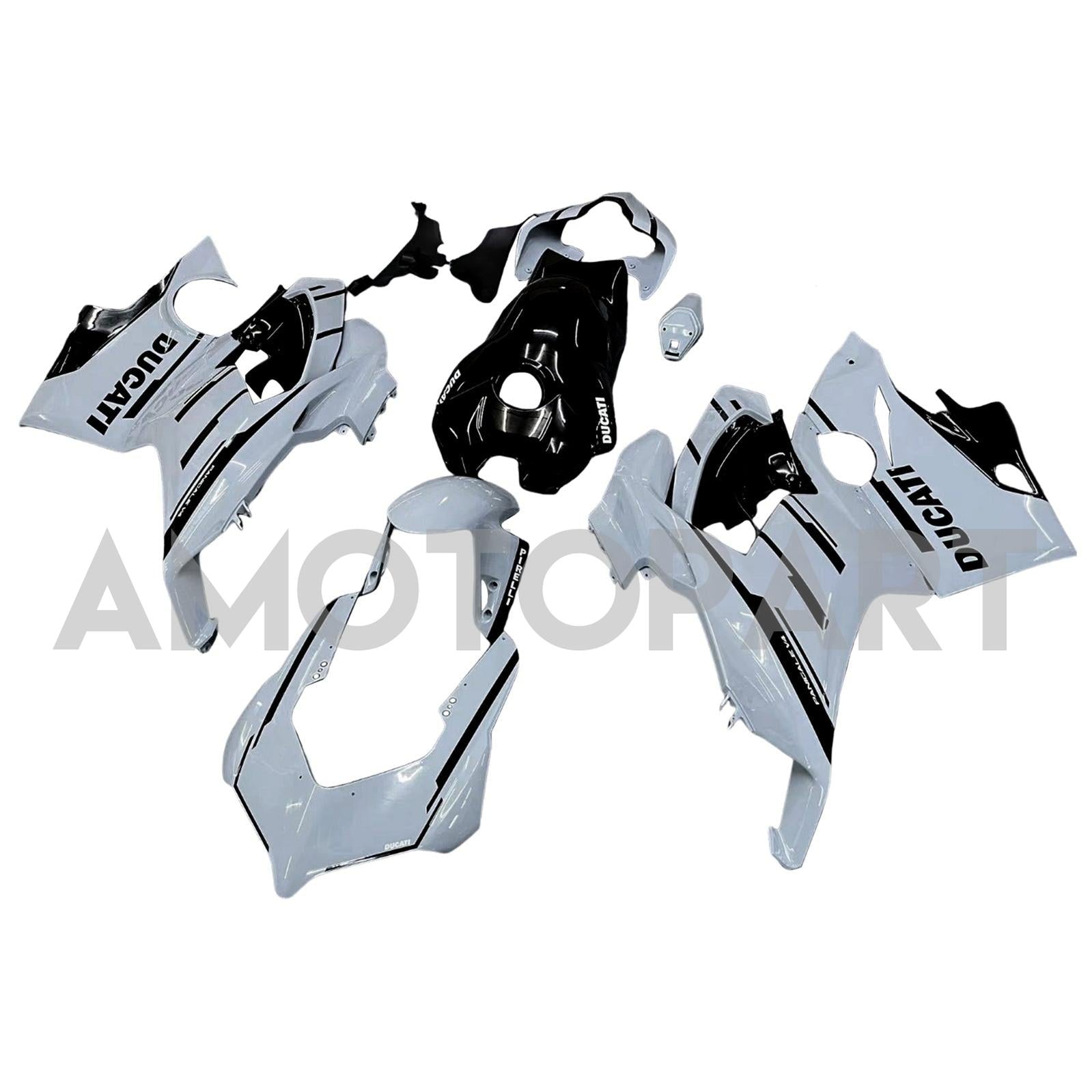 Amotopart Ducati 2018-2019 Panigale V4 V4S Light Gray Fairing Kit