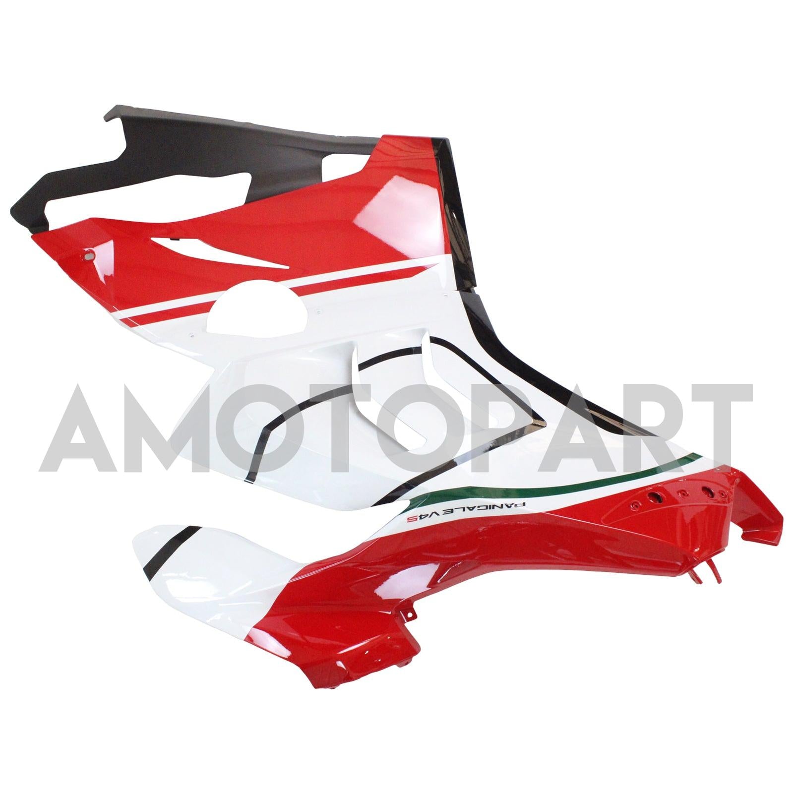 Amotopart Ducati 20-21 Panigale V4 V4S White Red Fairing Kit