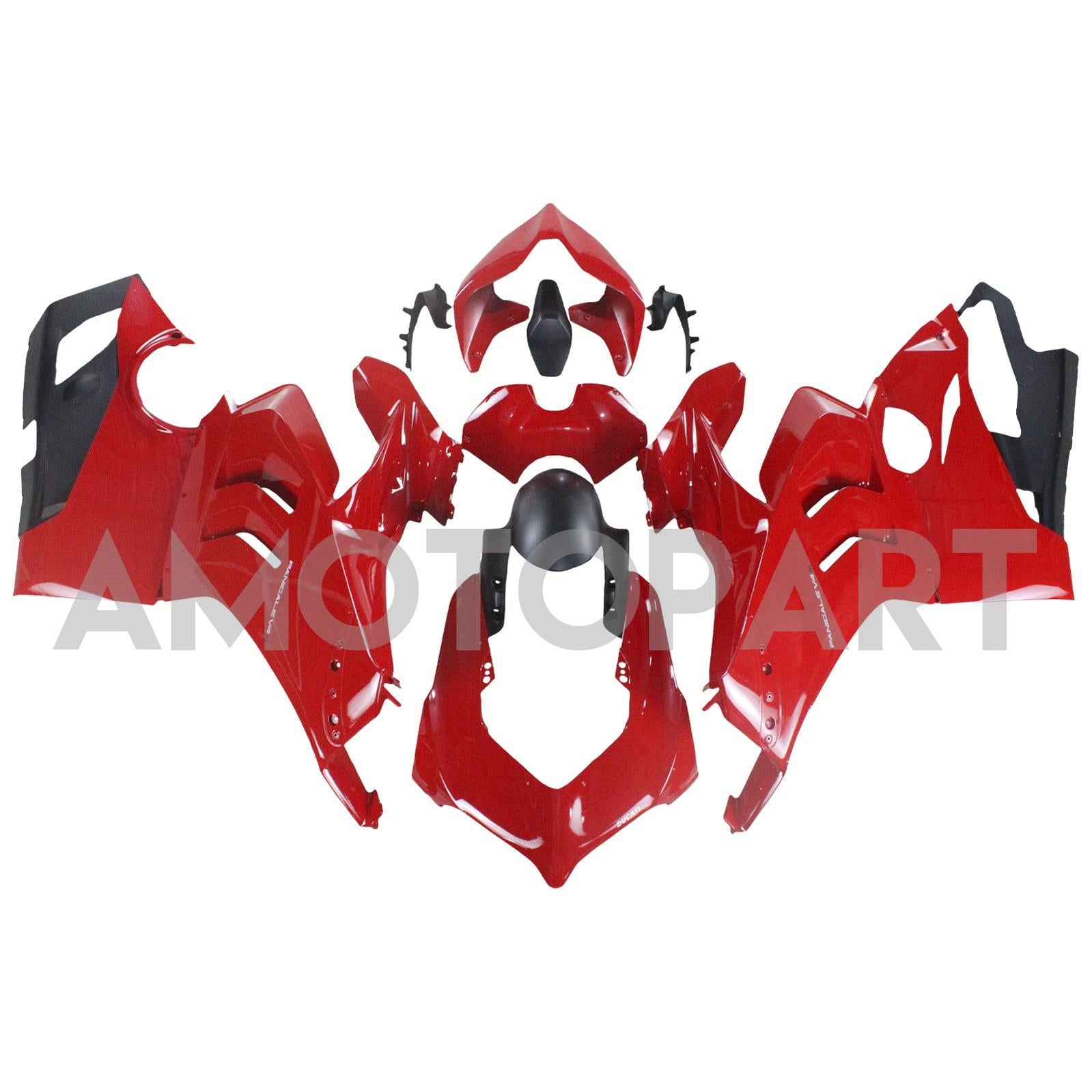 Amotopart Ducati 20-21 Panigale V4 V4S Red with White Logo Fairing Kit