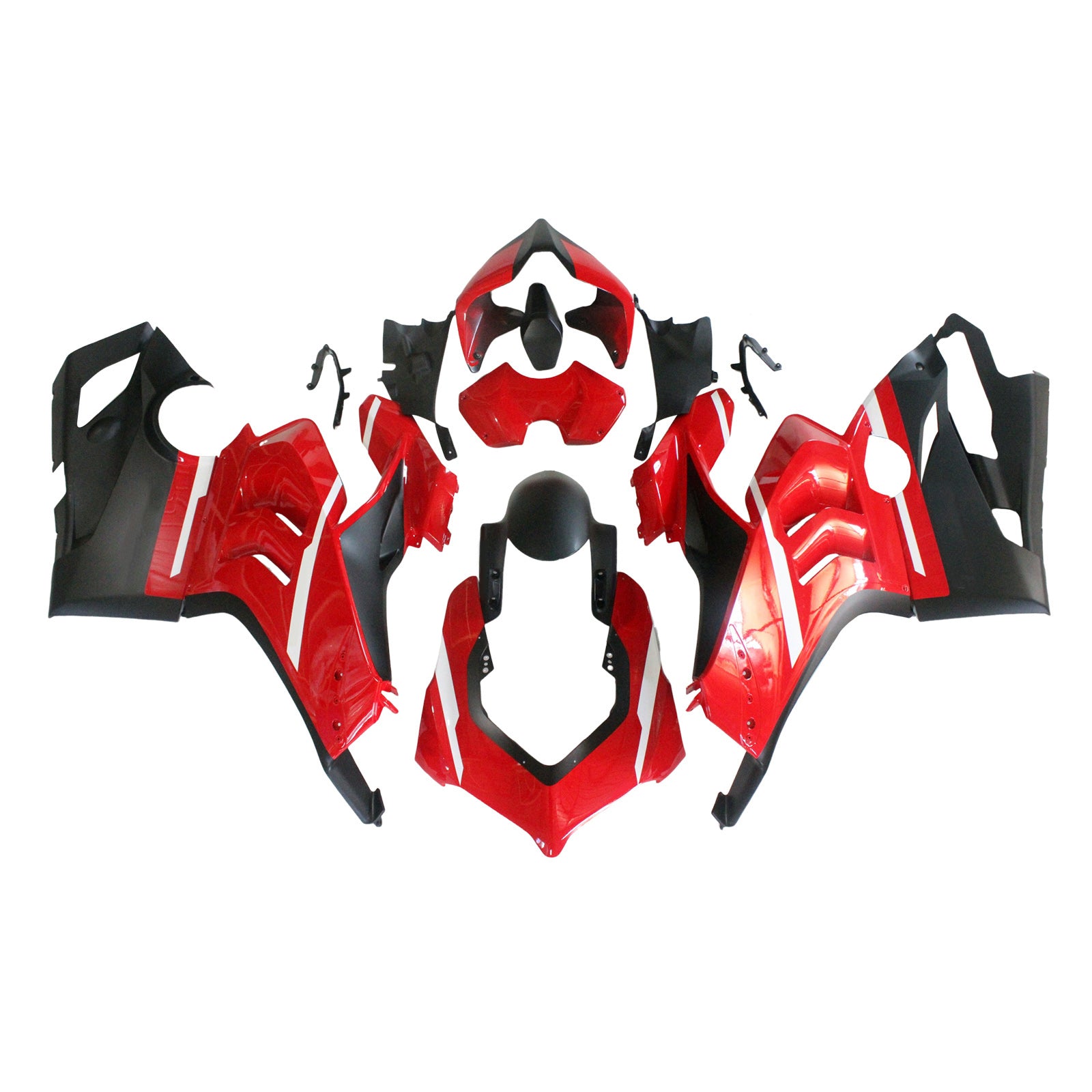 AMOTOPART DUCATI 20-21 PANIGALE V4 V4S White with Red Fairing Kit