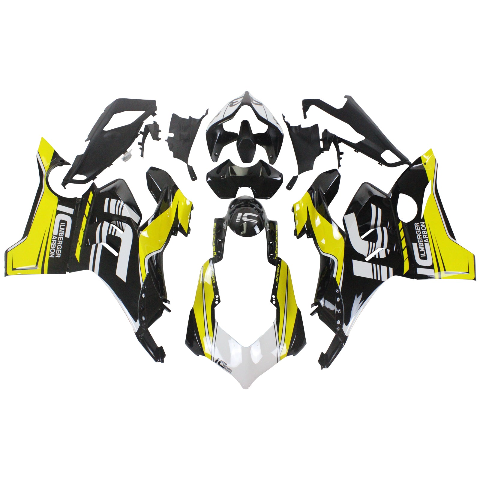 Amotopart Ducati Panigale 20-21 V4/V4S & 21-22 V4SP & 19-22 V4R Black&Yellow Fairing Kit