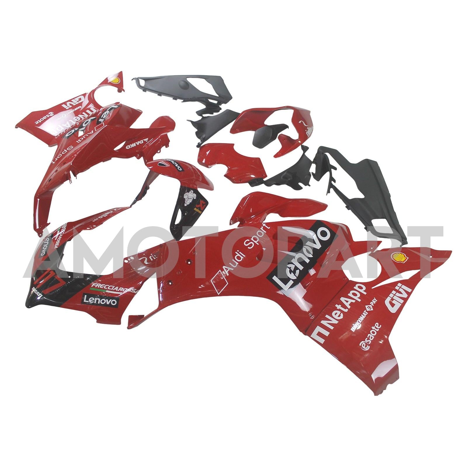 Amotopart Ducati 20-21 Panigale V4 V4S Red Style2 Fairing Kit