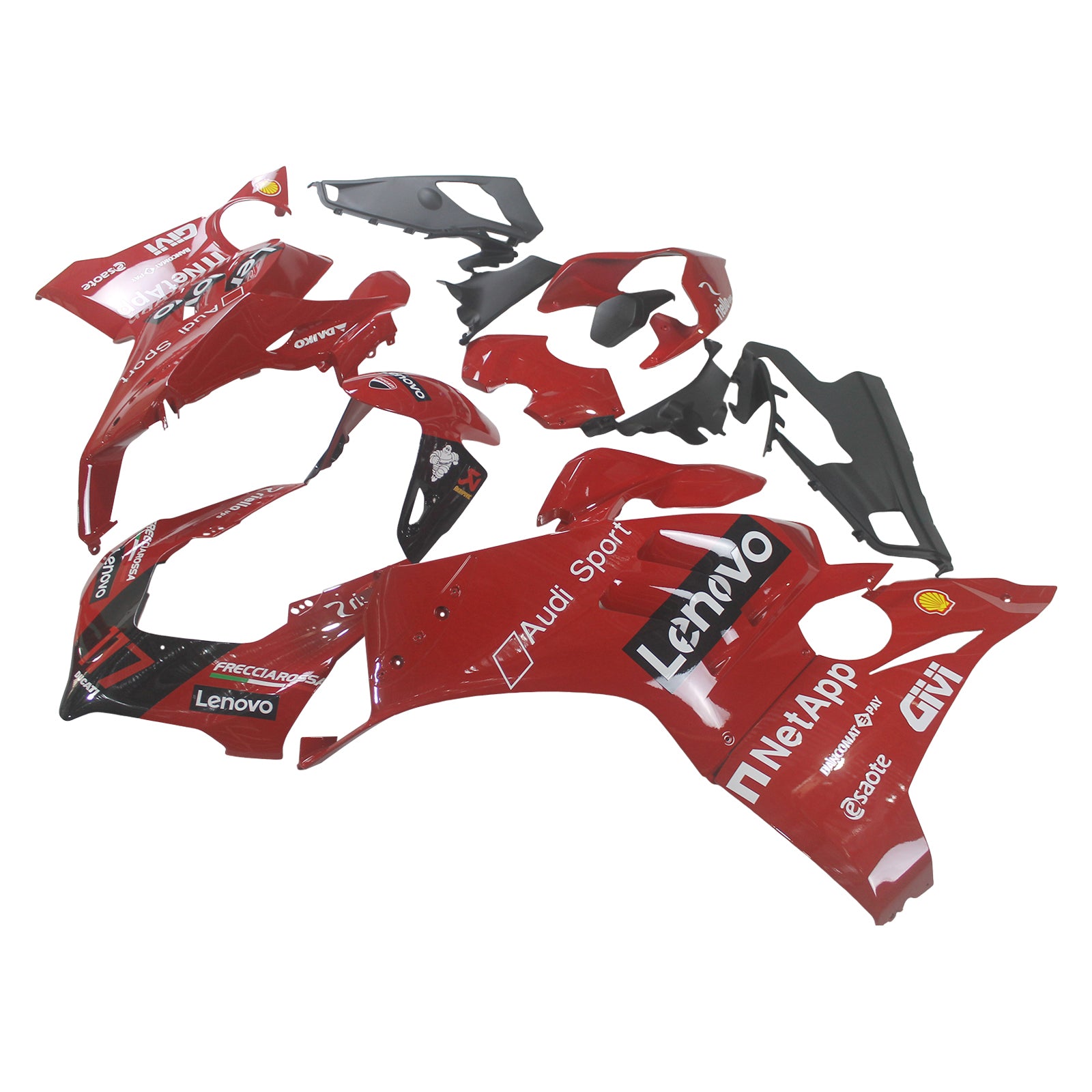 Amotopart Ducati Panigale 20-21 V4/V4S & 21-22 V4SP & 19-22 V4R Red Style2 Fairing Kit