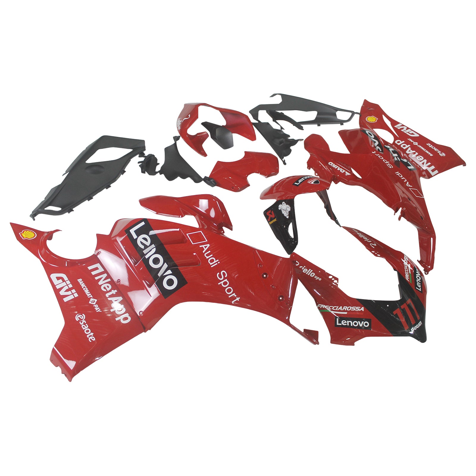 Amotopart Ducati Panigale 20-21 V4/V4S & 21-22 V4SP & 19-22 V4R Red Style2 Fairing Kit