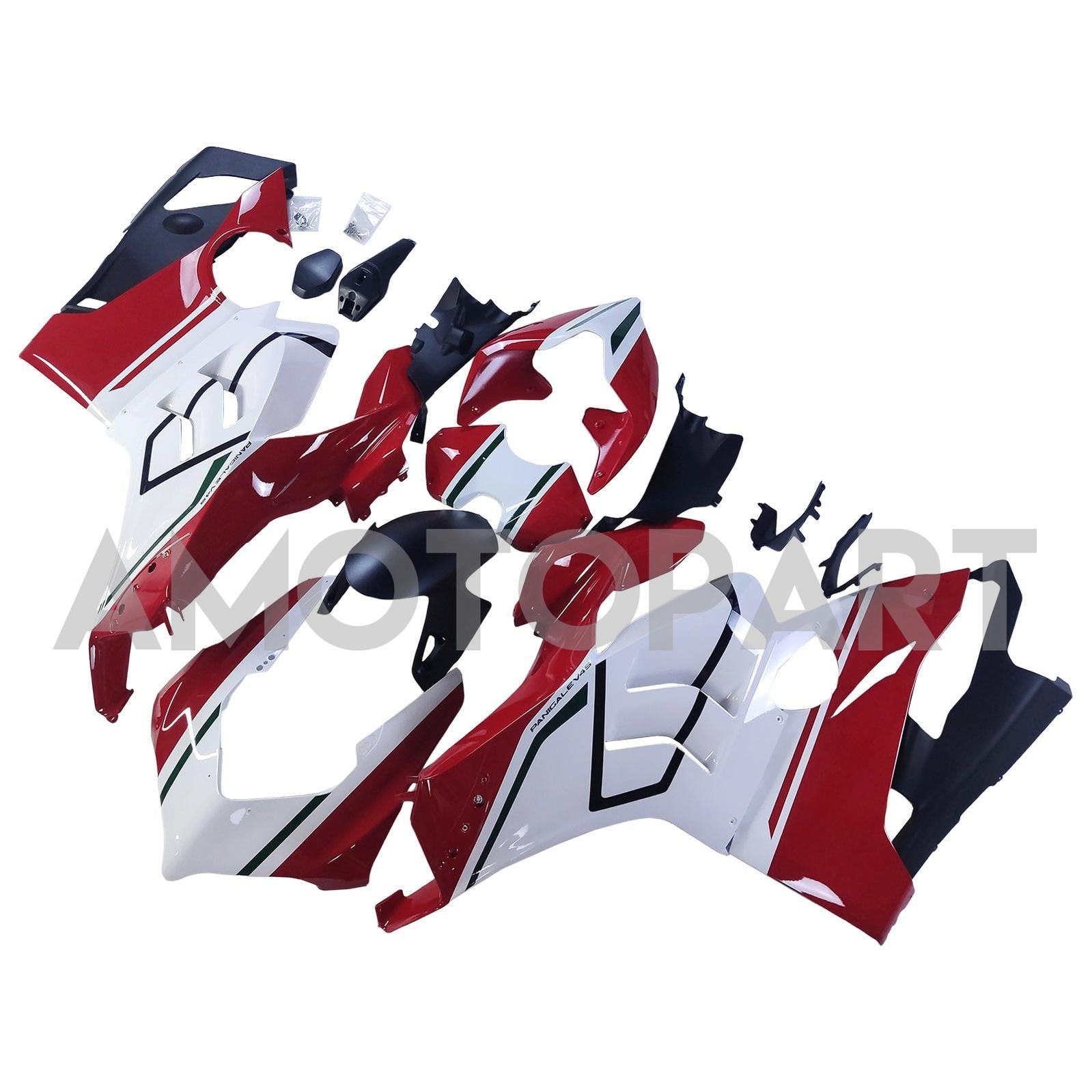 Amotopart Ducati 20-21 Panigale V4 V4S Red Style4 Fairing Kit