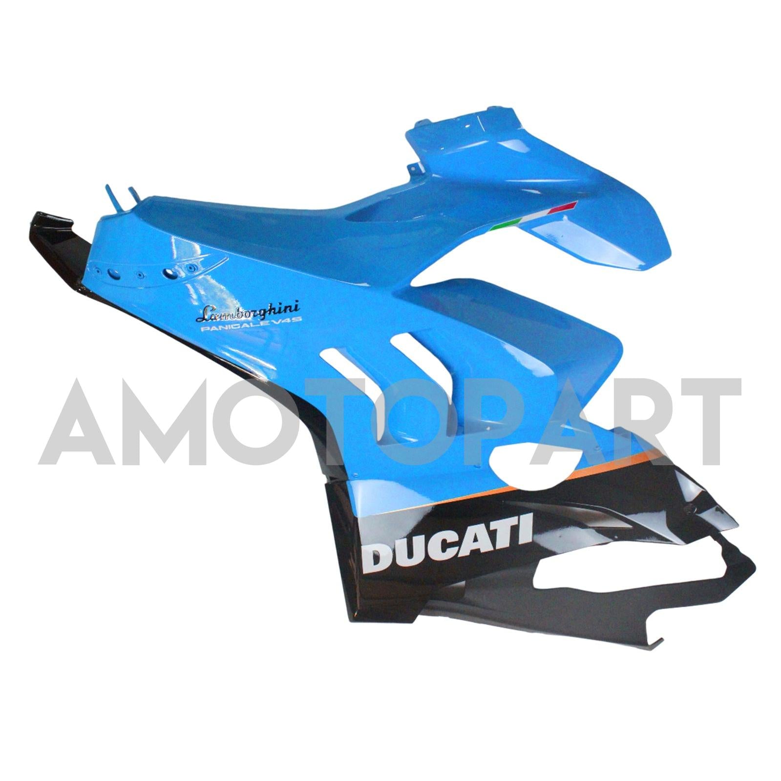 Amotopart Ducati 20-21 Panigale V4 V4S Blau&Orangefarbenes Verkleidungskit