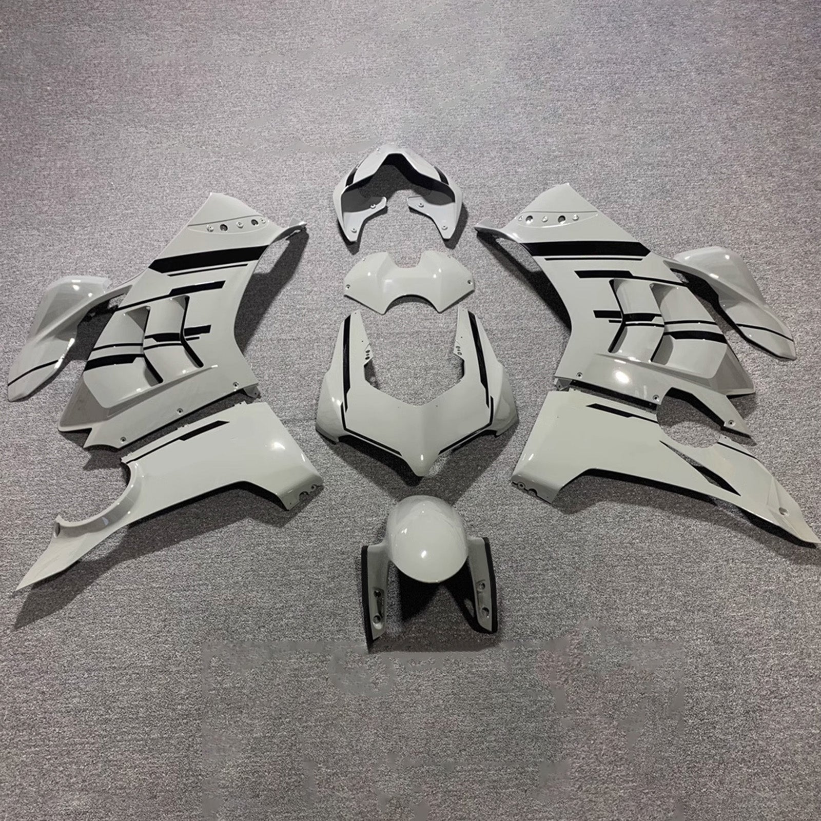 Amotopart Ducati Panigale 20-21 V4 V4S Black White Fairing Kit