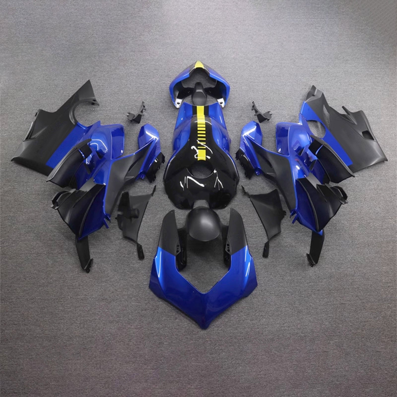 Amotopart Ducati 20-21 Panigale V4 V4S Black Blue Fairing Kit