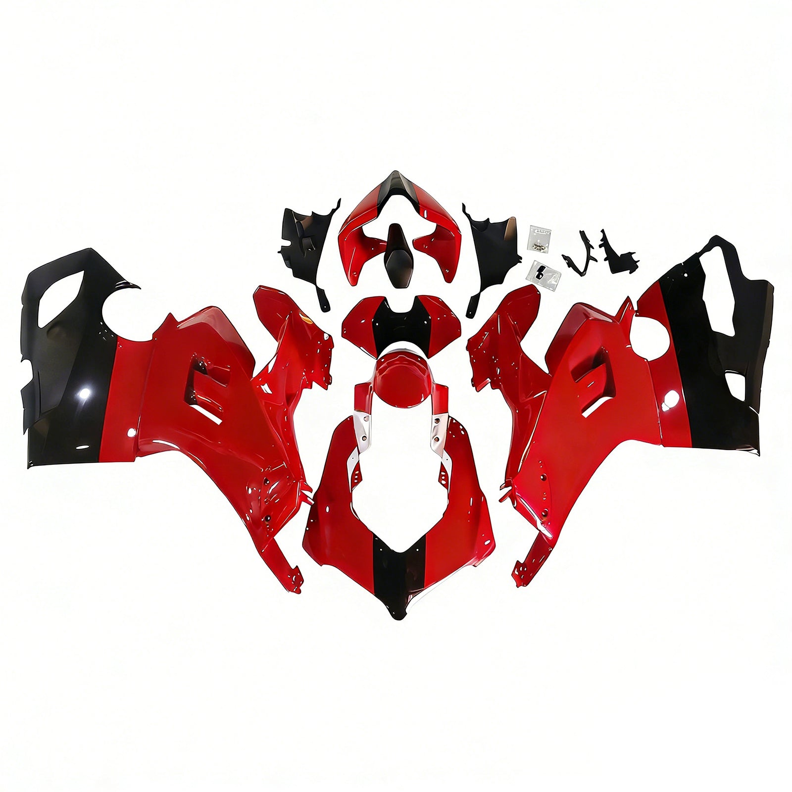 Amotopart Ducati 20-21 Panigale V4 V4S Red Black Fairing Kit