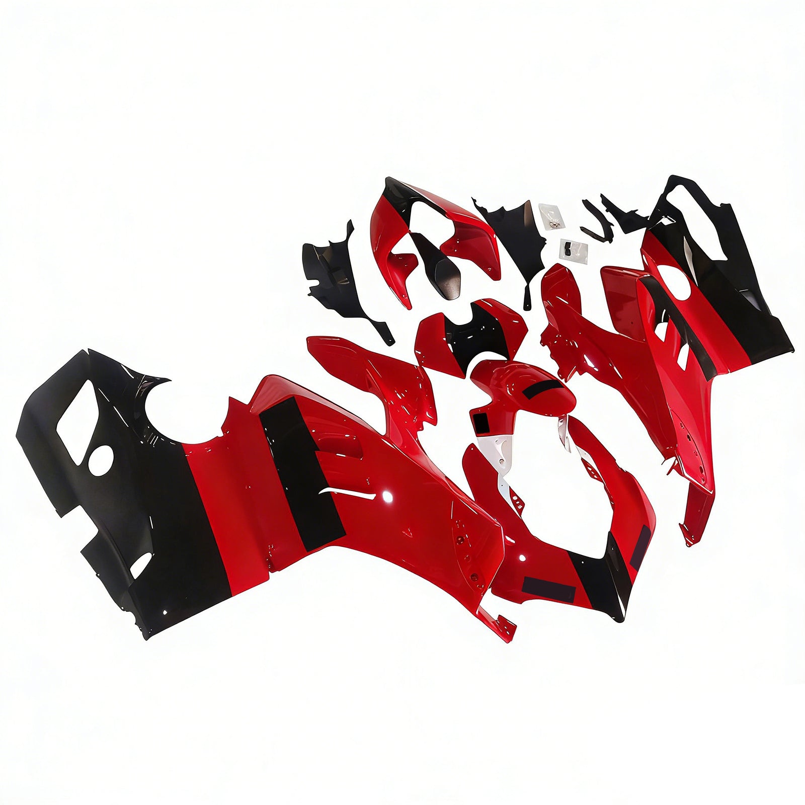Amotopart Ducati 20-21 Panigale V4 V4S Red Black Fairing Kit
