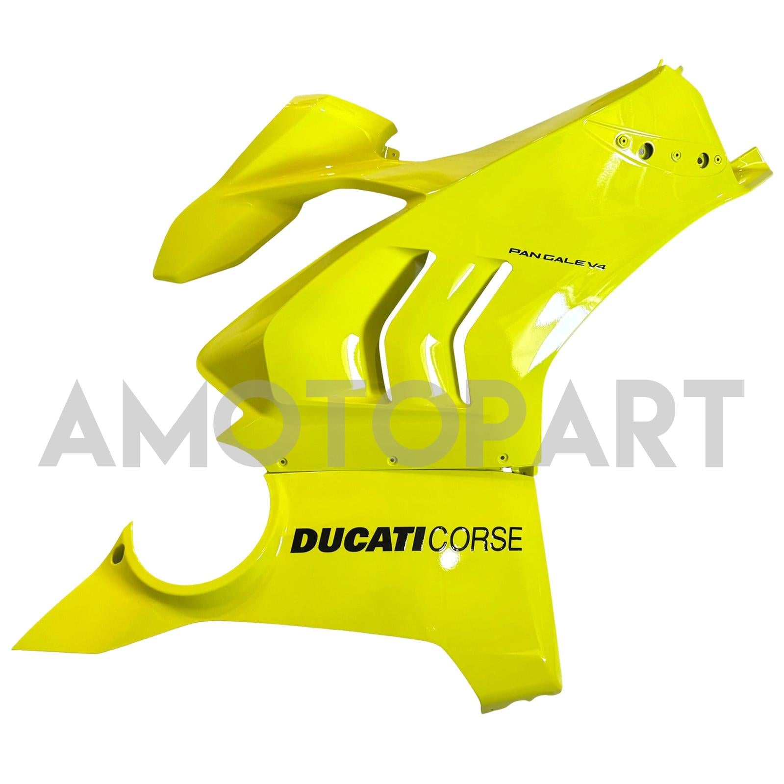 Amotopart Ducati Panigale 20-21 V4 V4S Black Light Yellow Fairing Kit