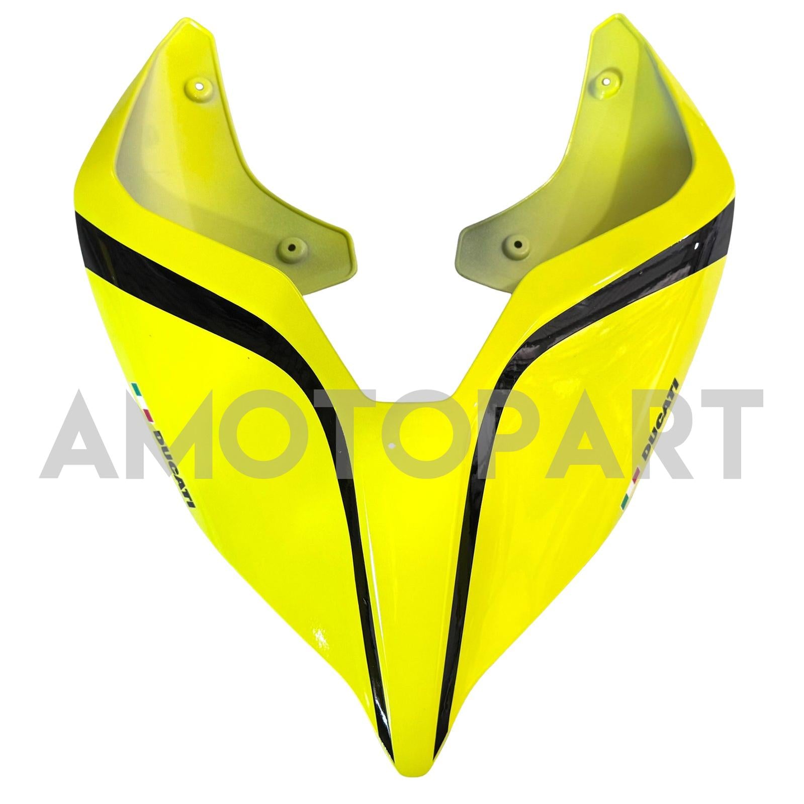 Amotopart Ducati Panigale 20-21 V4 V4S Black Light Yellow Fairing Kit