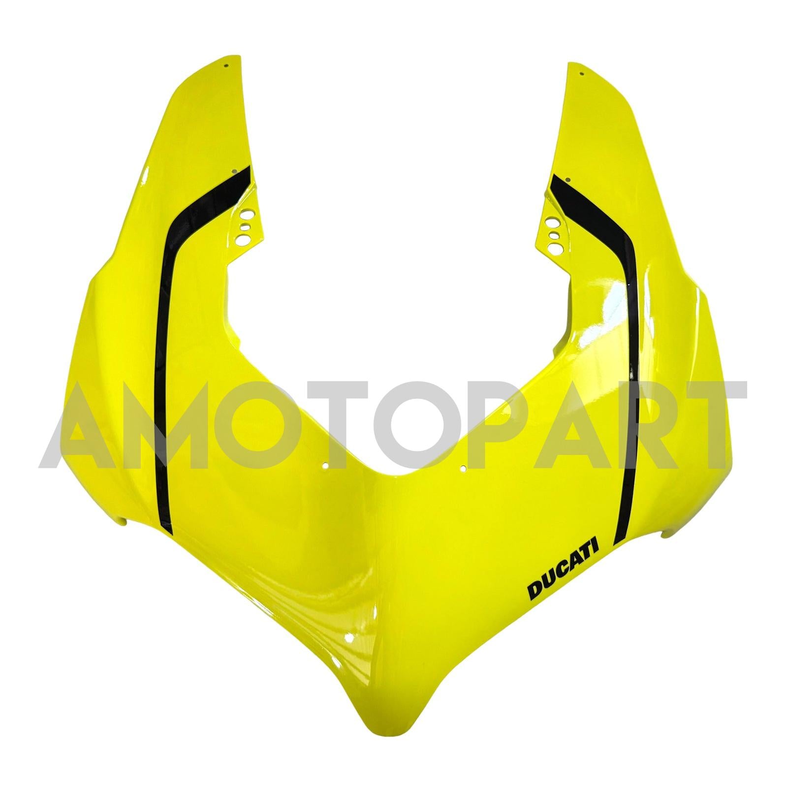 Amotopart Ducati Panigale 20-21 V4 V4S Black Light Yellow Fairing Kit