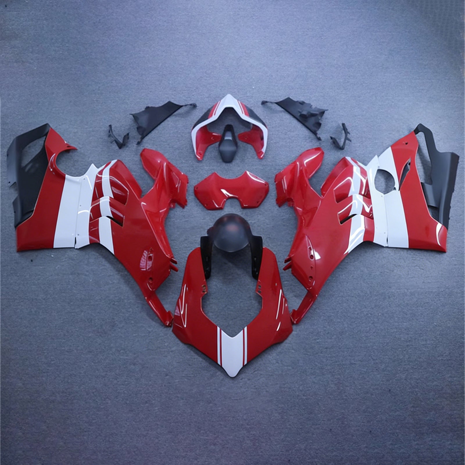 Amotopart Ducati 20-21 Panigale V4 V4S White Red Black Fairing Kit