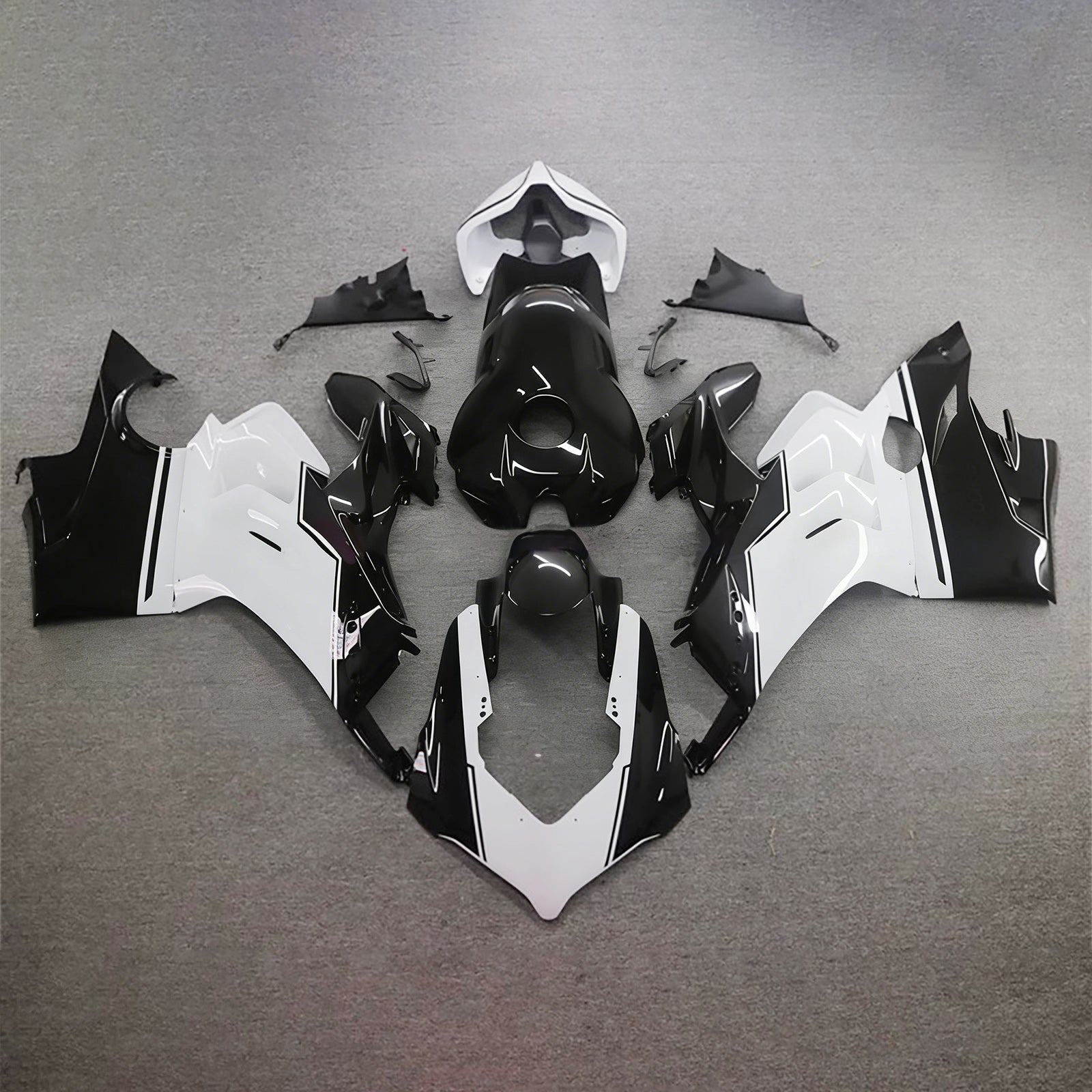 AMOTOPART DUCATI 20-21 V4 V4S光沢のある黒い白いフェアリングキット