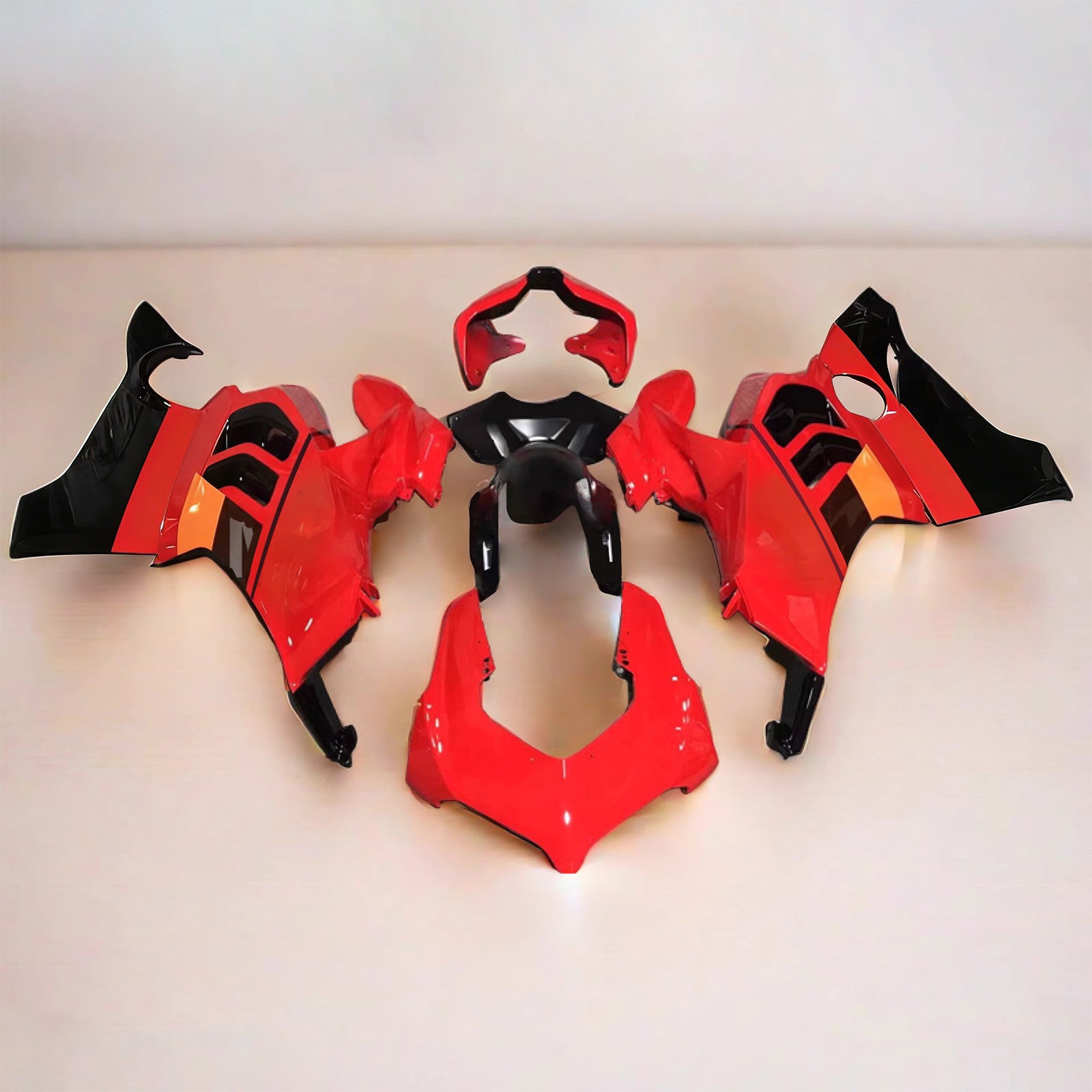 Amotopart Ducati 20-21 V4 V4S Red Black Fairing Kit