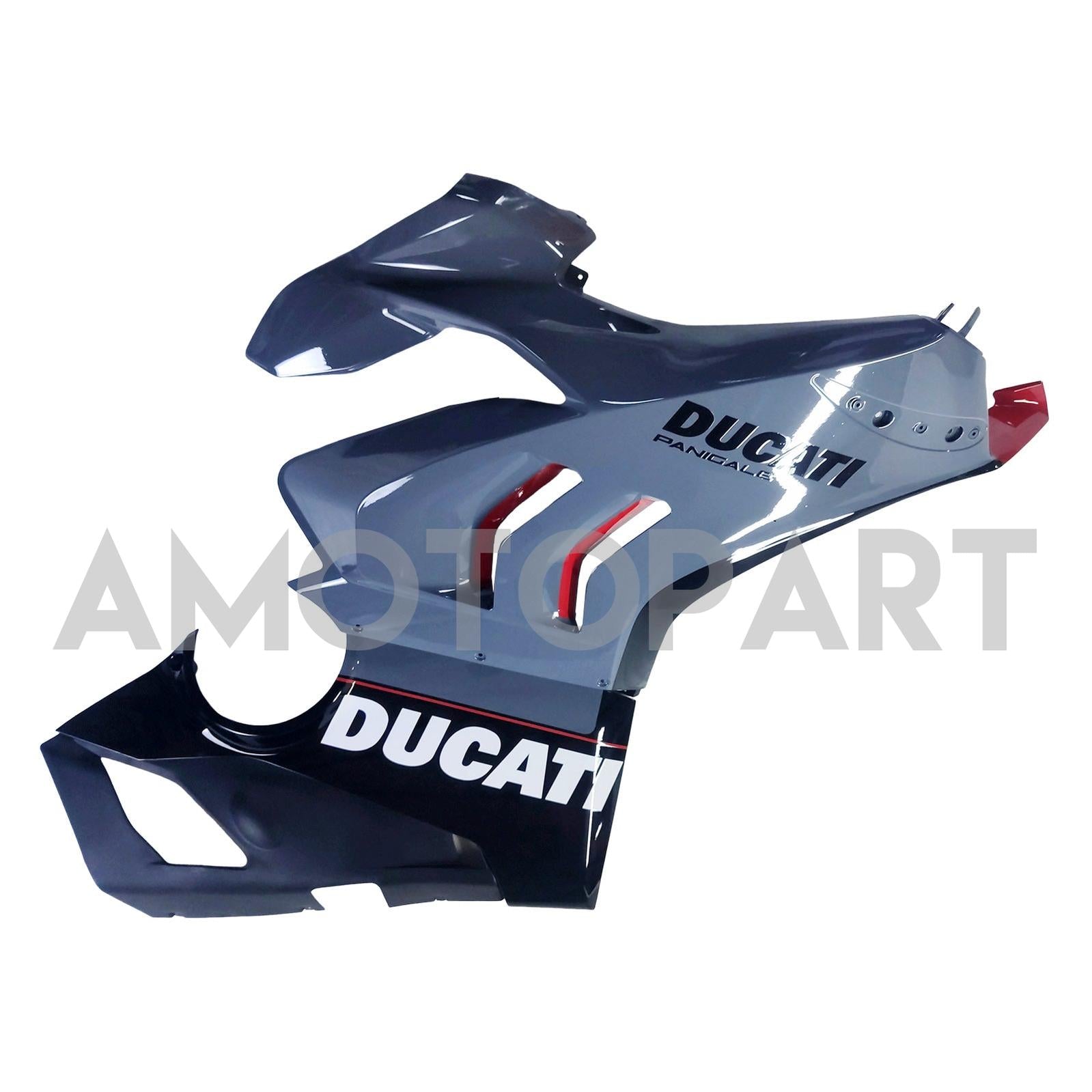 Amotopart Ducati 20-21 V4 V4 Kit de carenado negro brillante