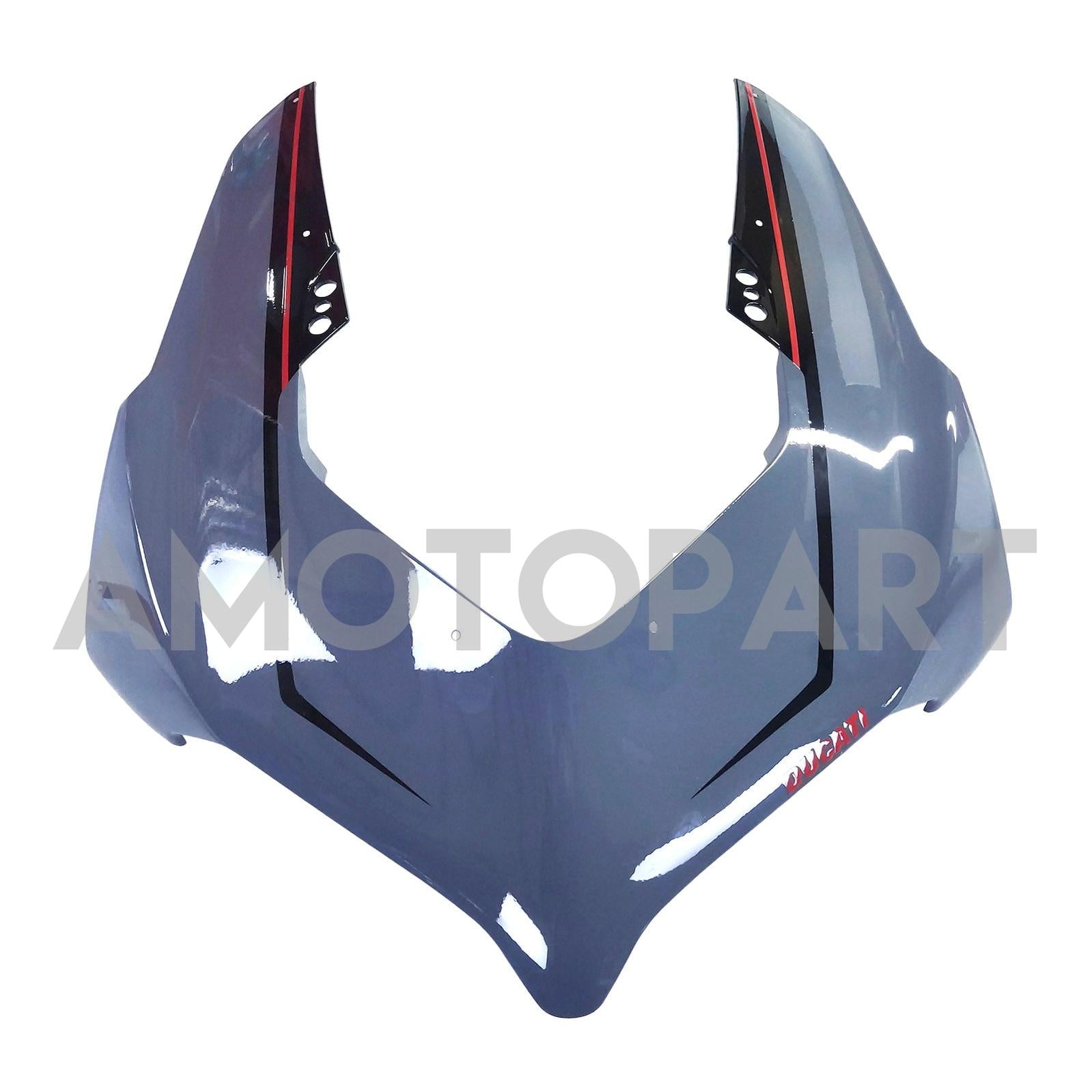Amotopart Ducati 20-21 V4 V4 Kit de carenado negro brillante