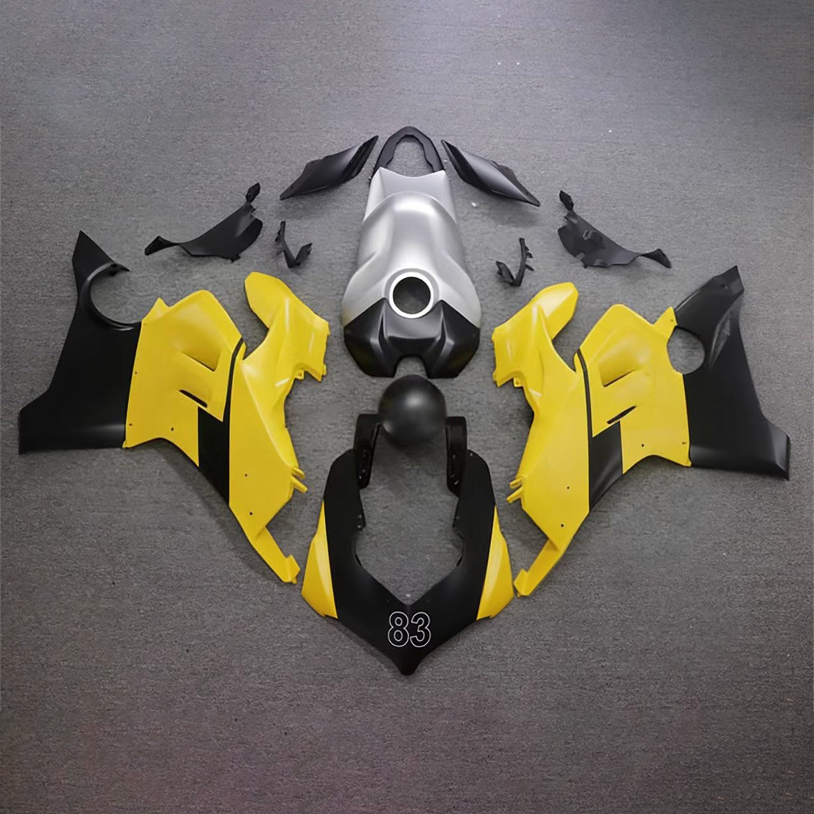 AMOTOPART DUCATI 20-21 V4 V4Sシルバーブラックイエローフェアリングキット