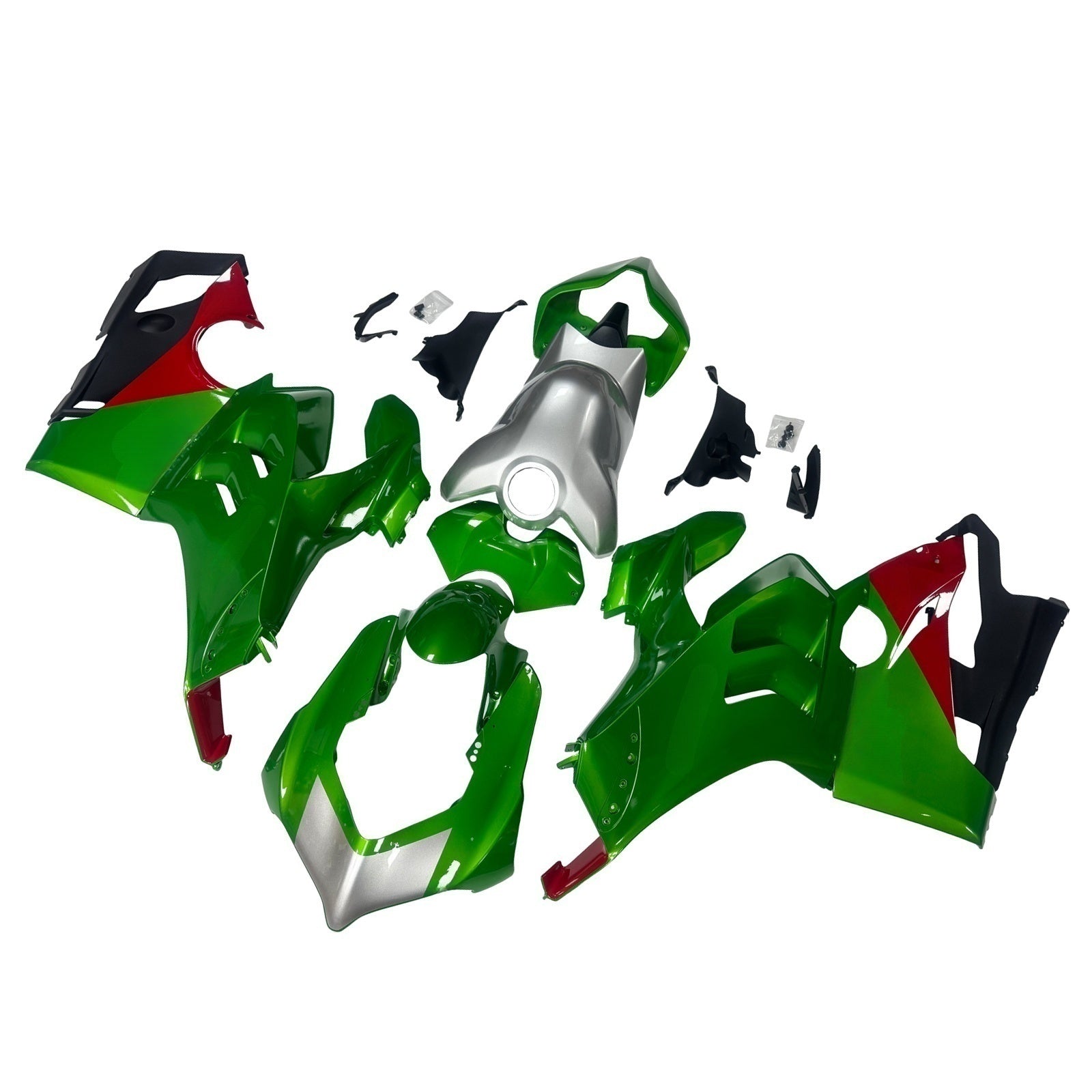 Amotopart Ducati 20-21 V4 V4S Glossy Red Green Silver Fairing Kit