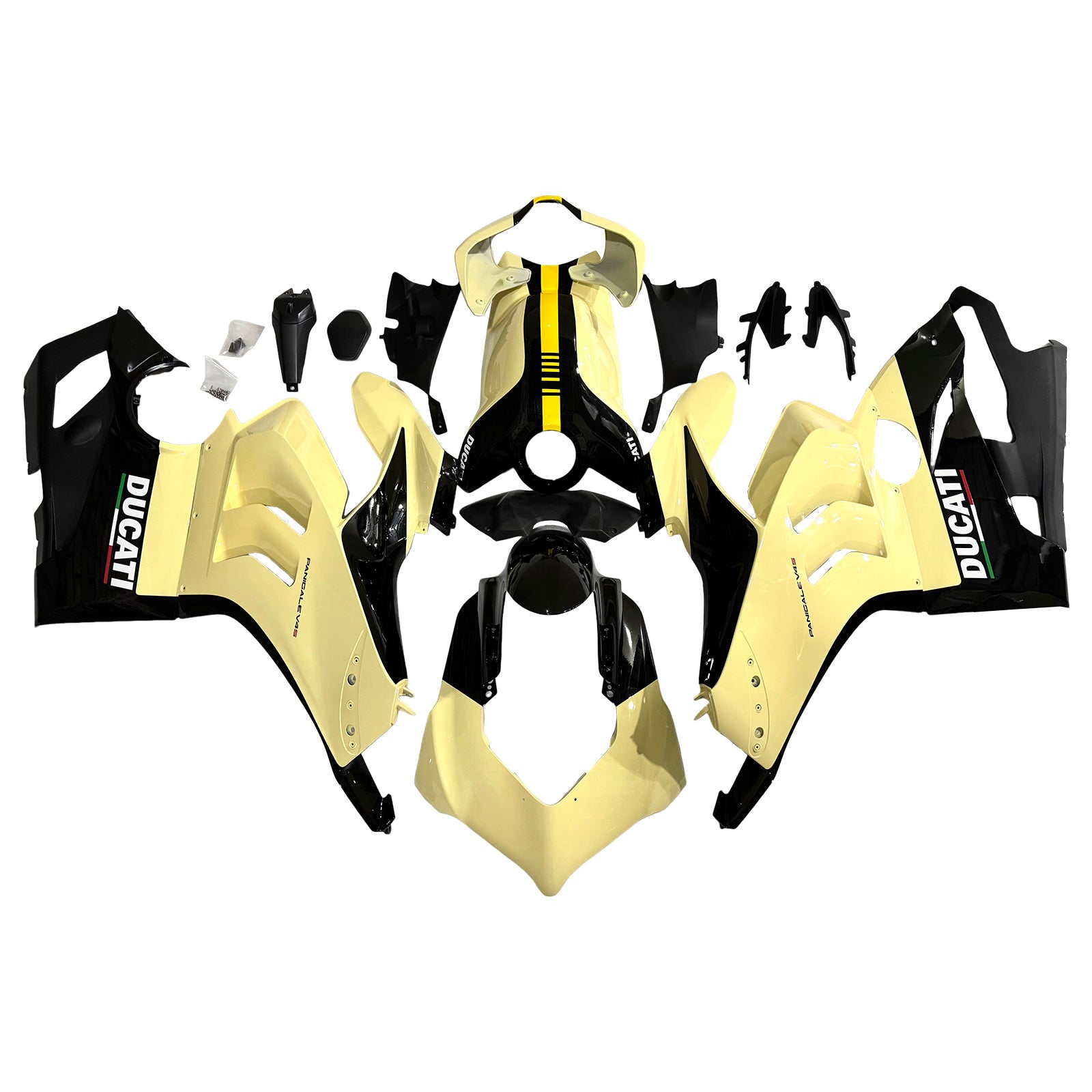 Amotopart Ducati 20-21 Panigale V4 V4S Gelbverkleidet Kit