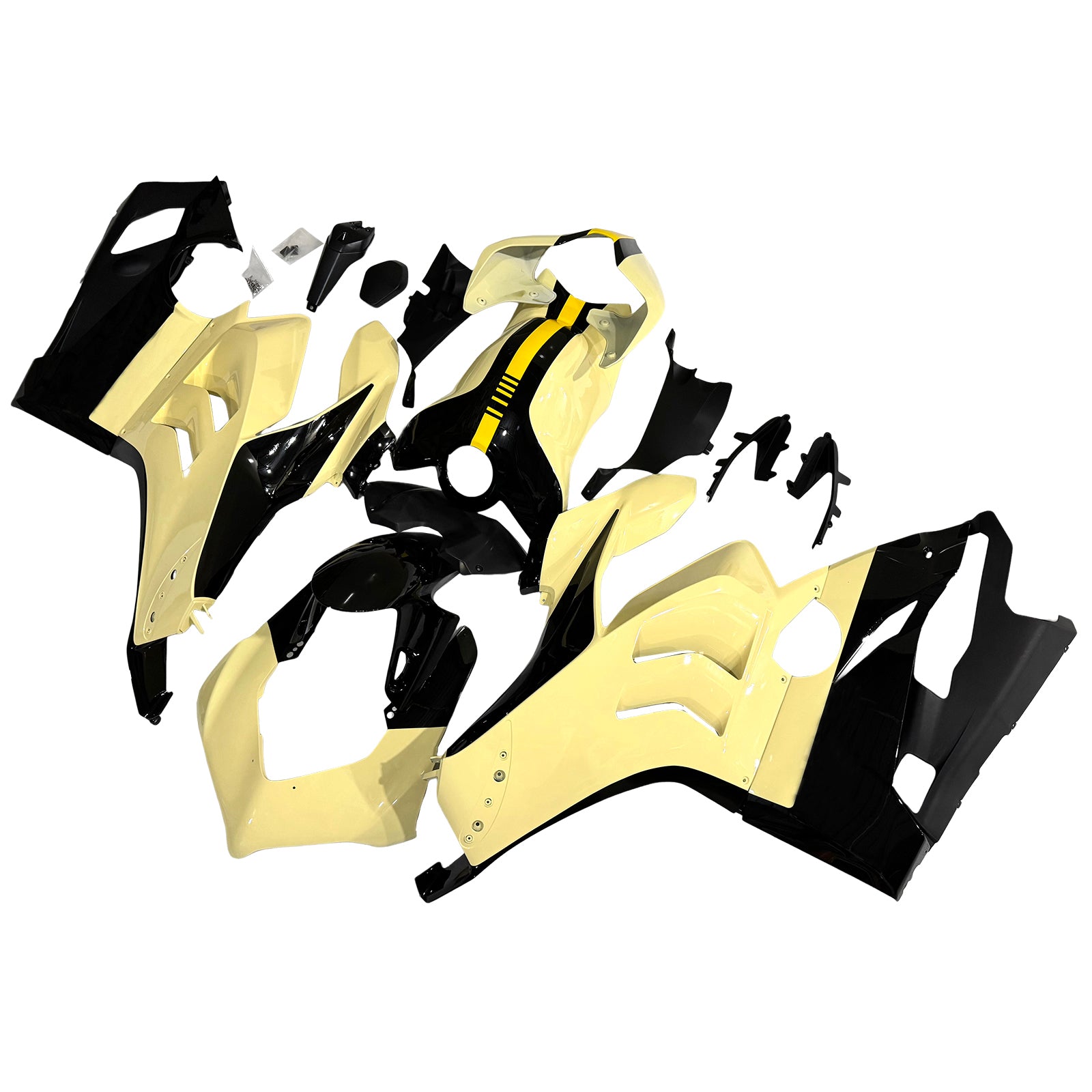 Amotopart Ducati 20–21 Panigale V4 V4S Gelbes Verkleidungsset