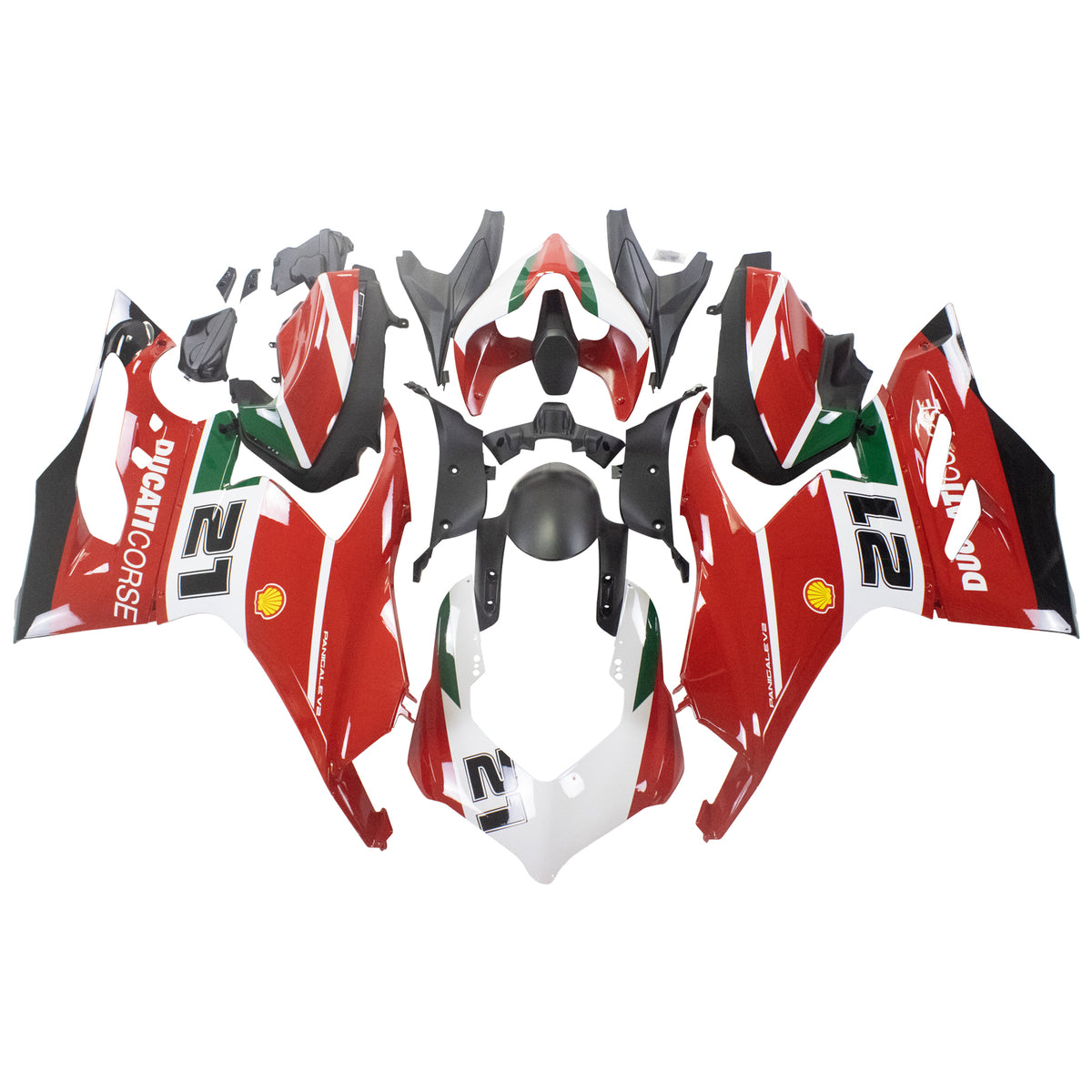 Amotopart Ducati 2020-2024 Panigale V2 Red White Fairing Kit