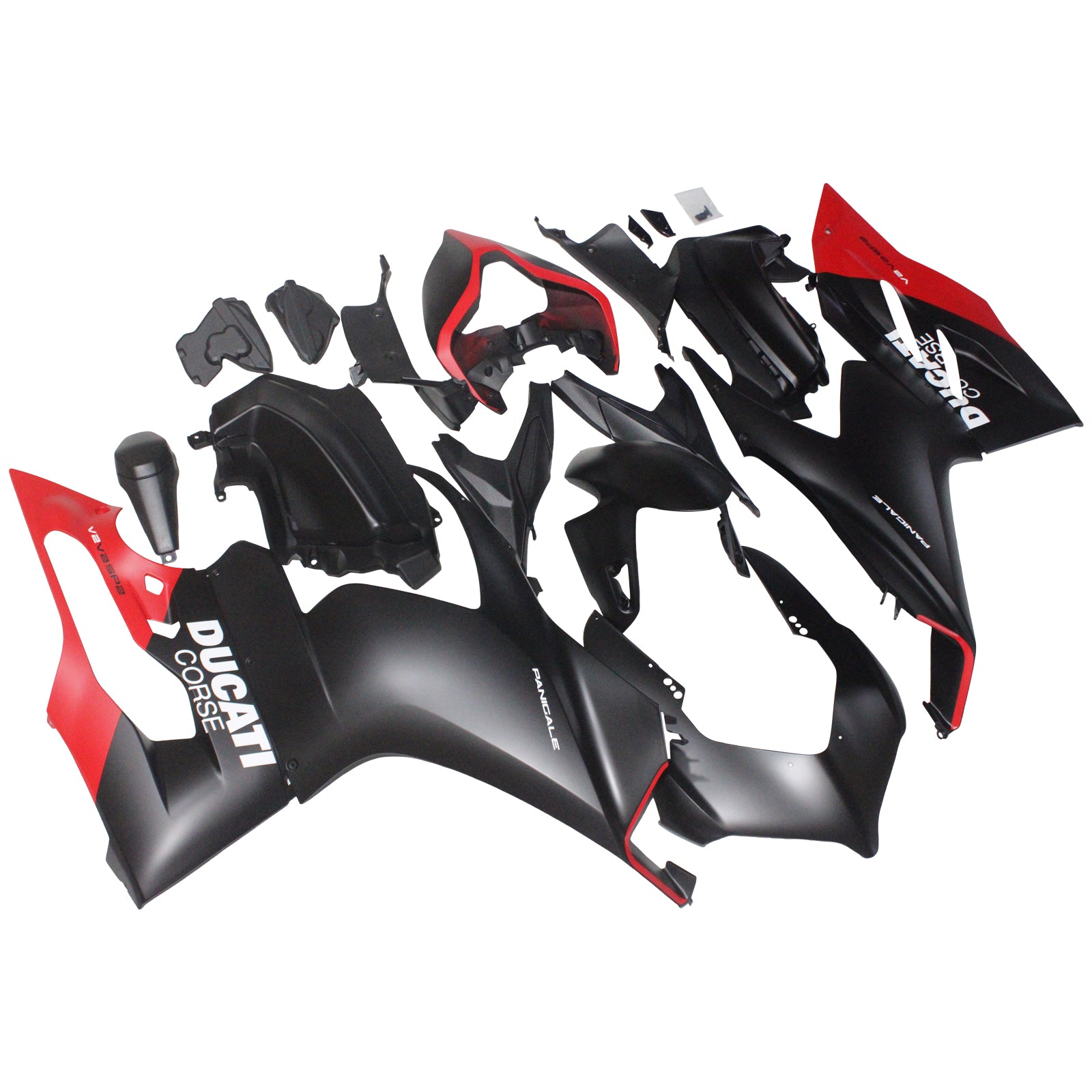 Amotopart 2020-2024 Ducati Panigale V2 Black&Red Fairing Kit