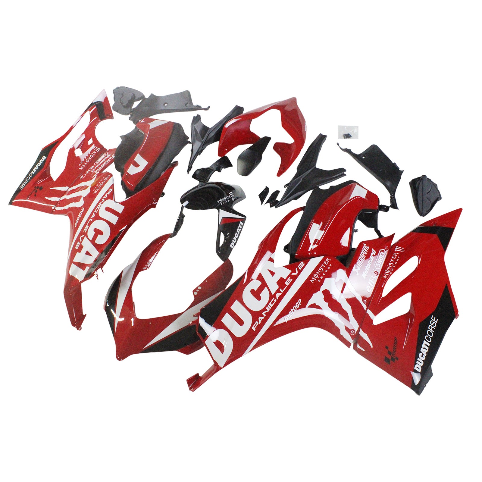 Amotopart 2020–2024 Ducati Panigale V2, Rot mit weißem Logo, Verkleidungssatz