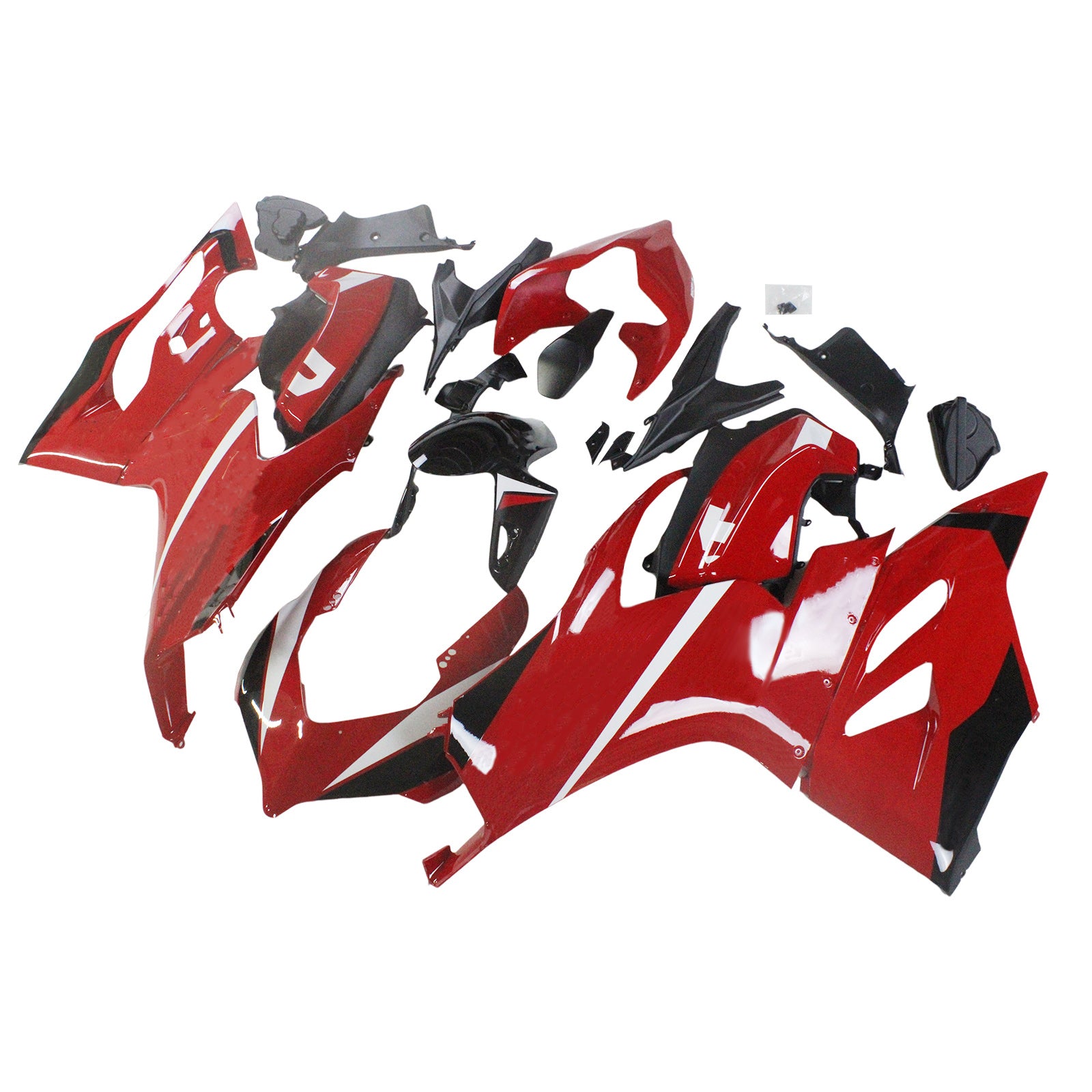 Amotopart 2020–2024 Ducati Panigale V2 Verkleidungsset, Rot mit weißem Logo