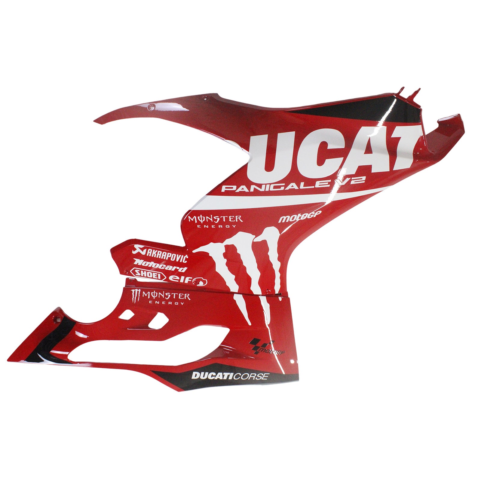 Kit carena Amotopart 2020-2024 Ducati Panigale V2 rosso con logo bianco