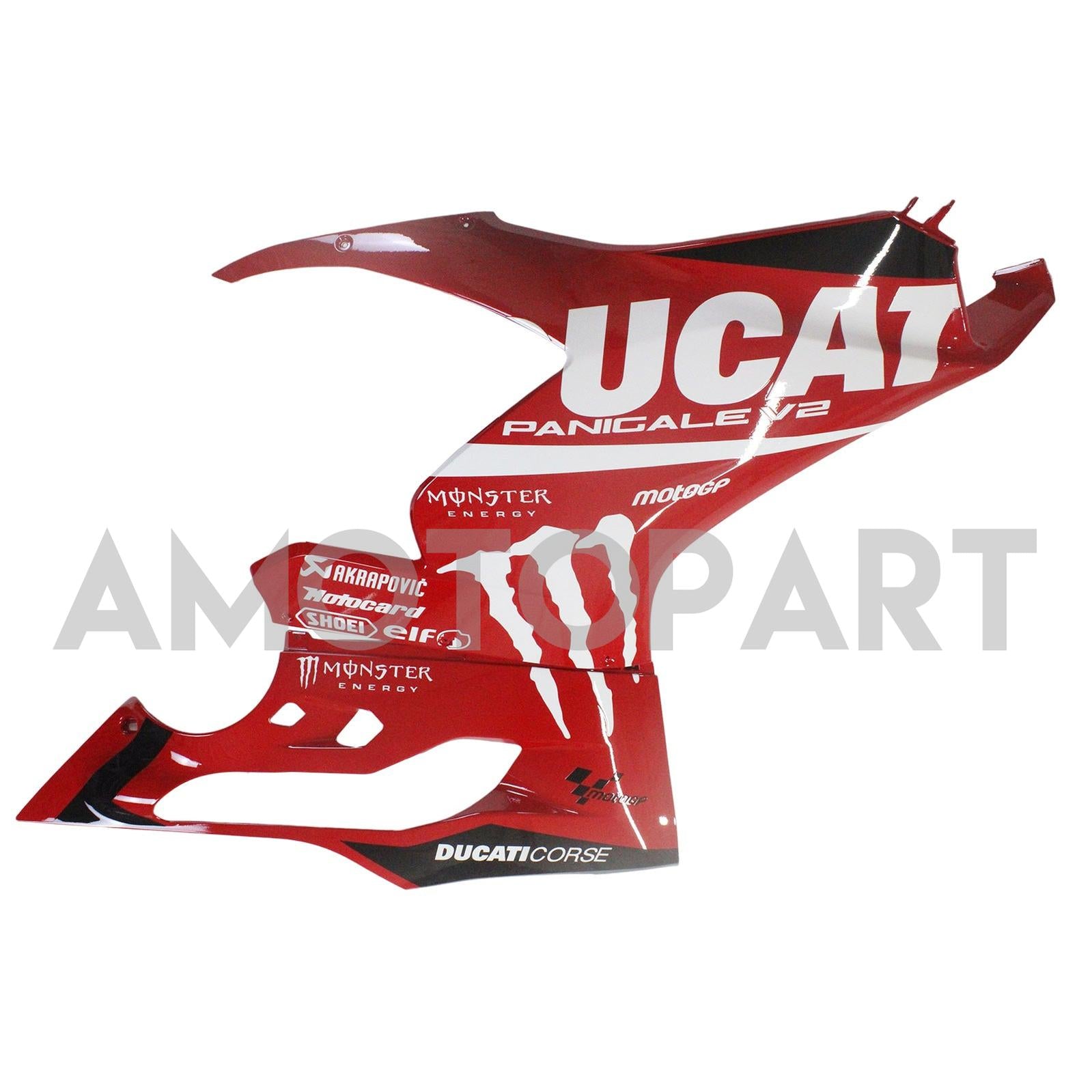 Amotopart 2020-2024 Ducati Panigale V2 Red with White Logo Fairing Kit