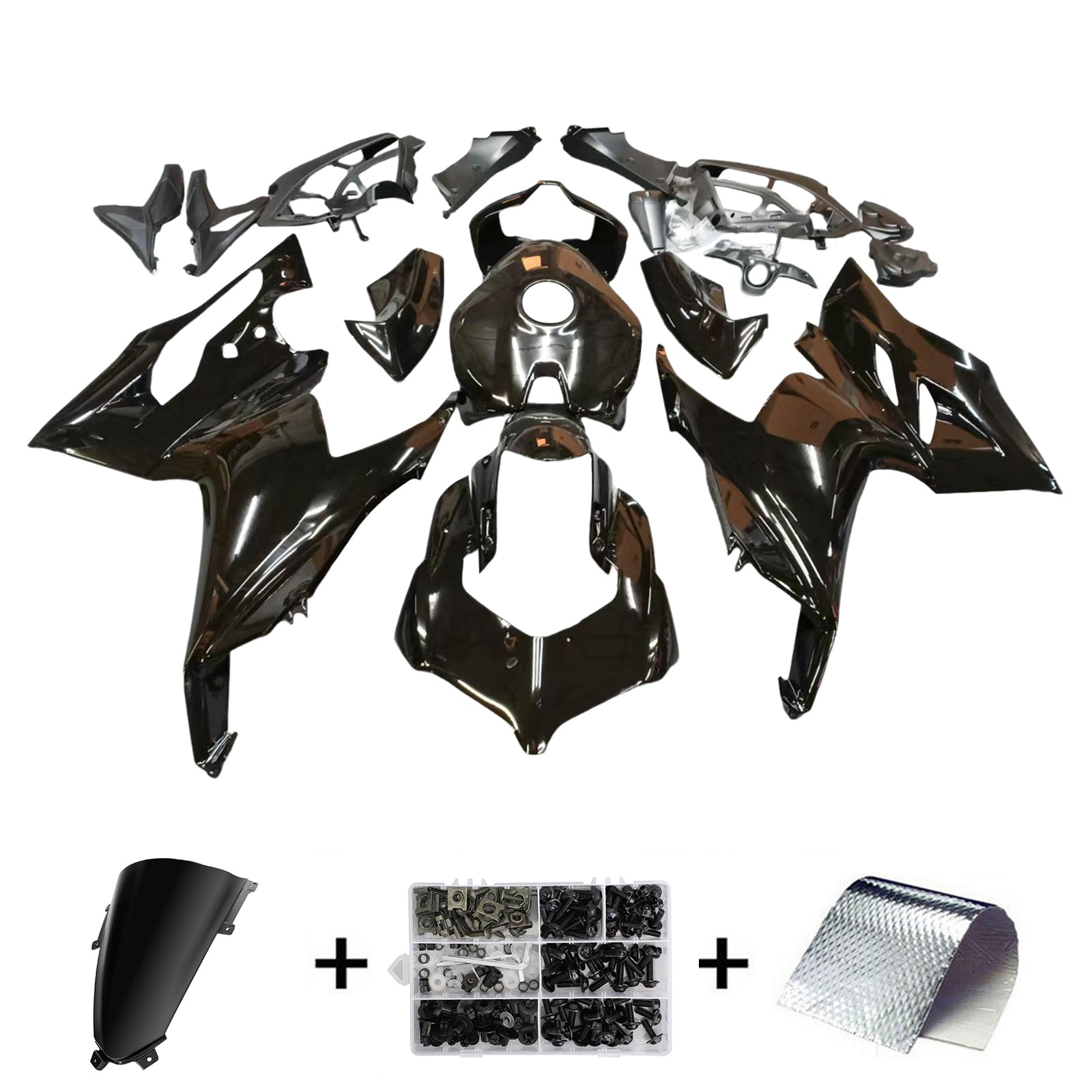 Amotopart 2020-2024 Ducati Panigale V2 ブラック フェアリングキット