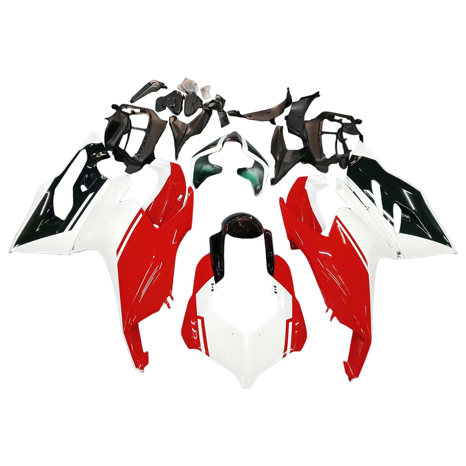 Amotopart 2020-2024 Ducati Panigale V2 Black White Red Fairing Kit