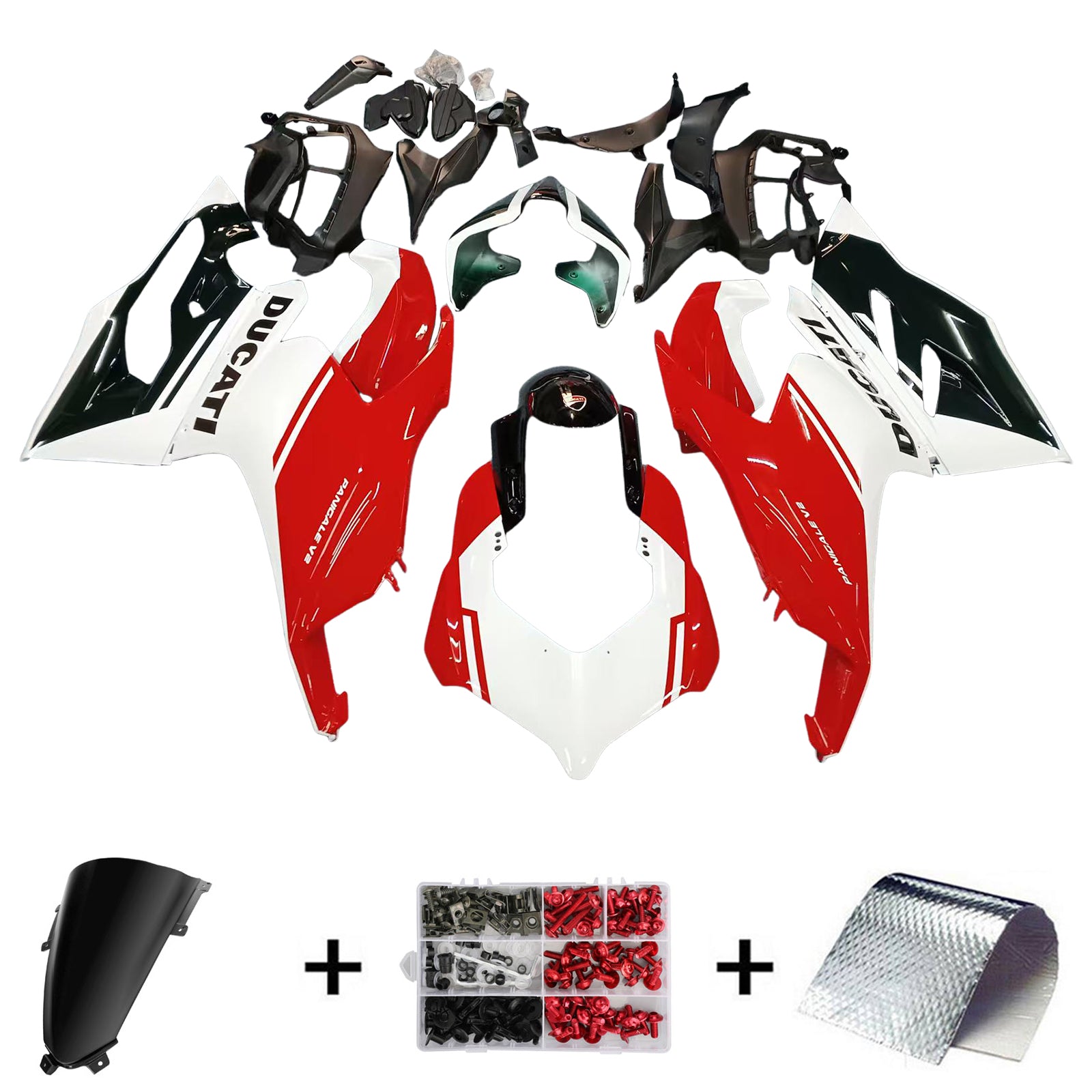 Kit carena Amotopart 2020-2024 Ducati Panigale V2 Nero Bianco Rosso