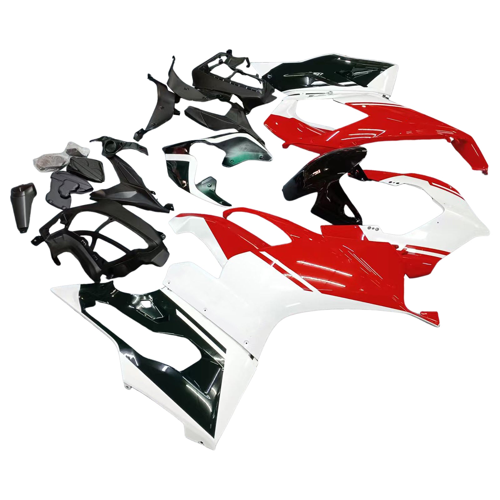 Amotopart 2020-2024 Ducati Panigale V2 Black White Red Fairing Kit