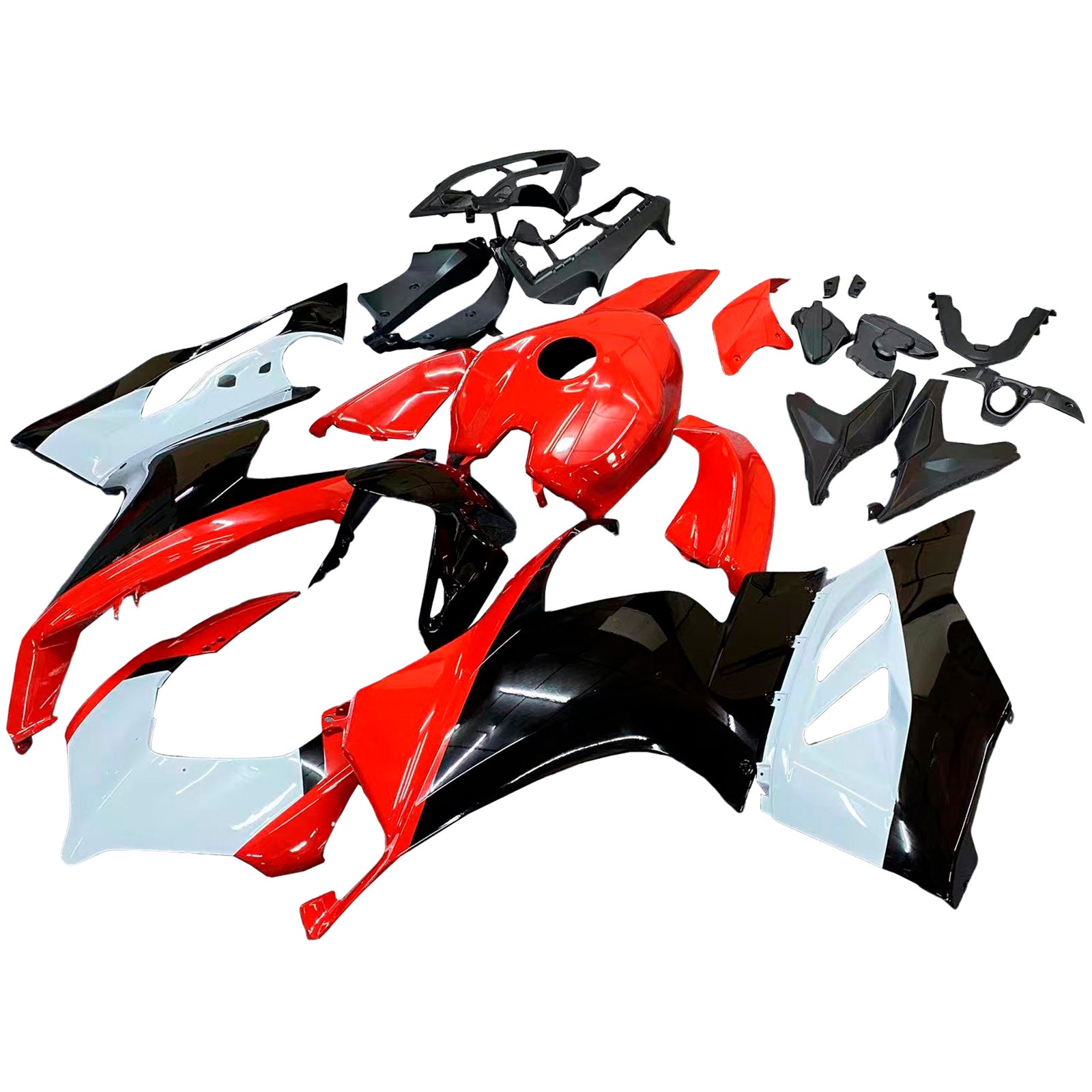Amotopart 2020-2024 Ducati V2 Glossy Red Black White Fairing Kit